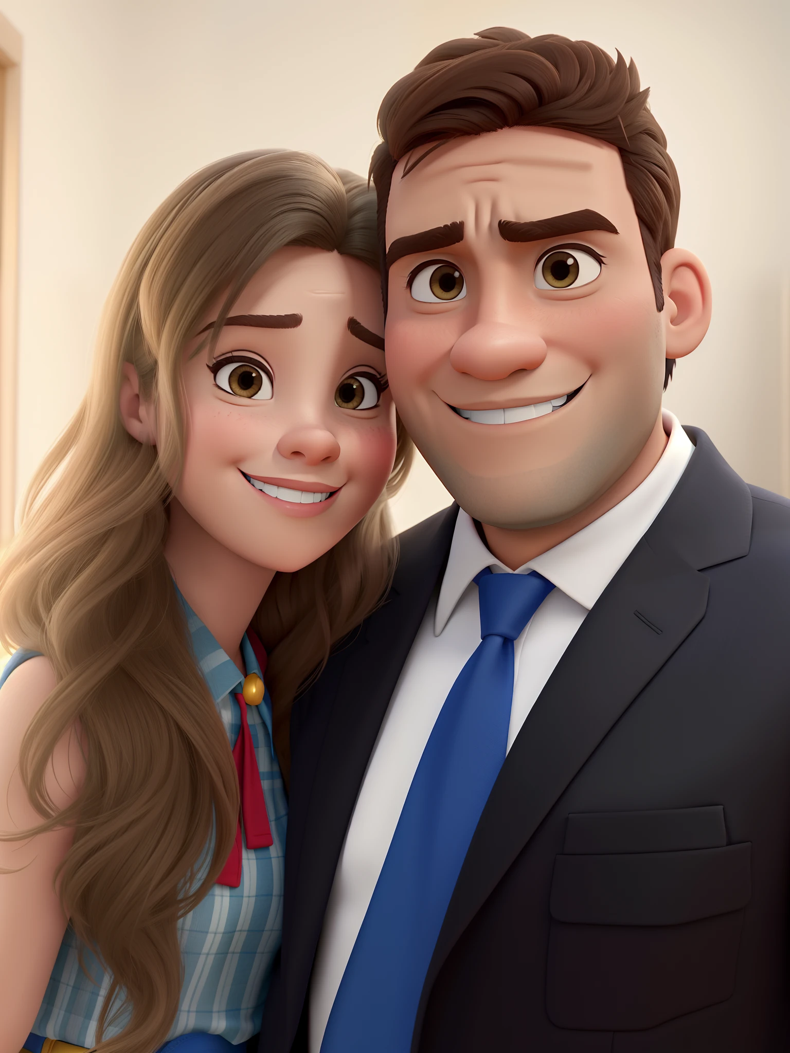 casal homem e mulher no estilo Disney Pixar, alta qualidade, melhor qualidade