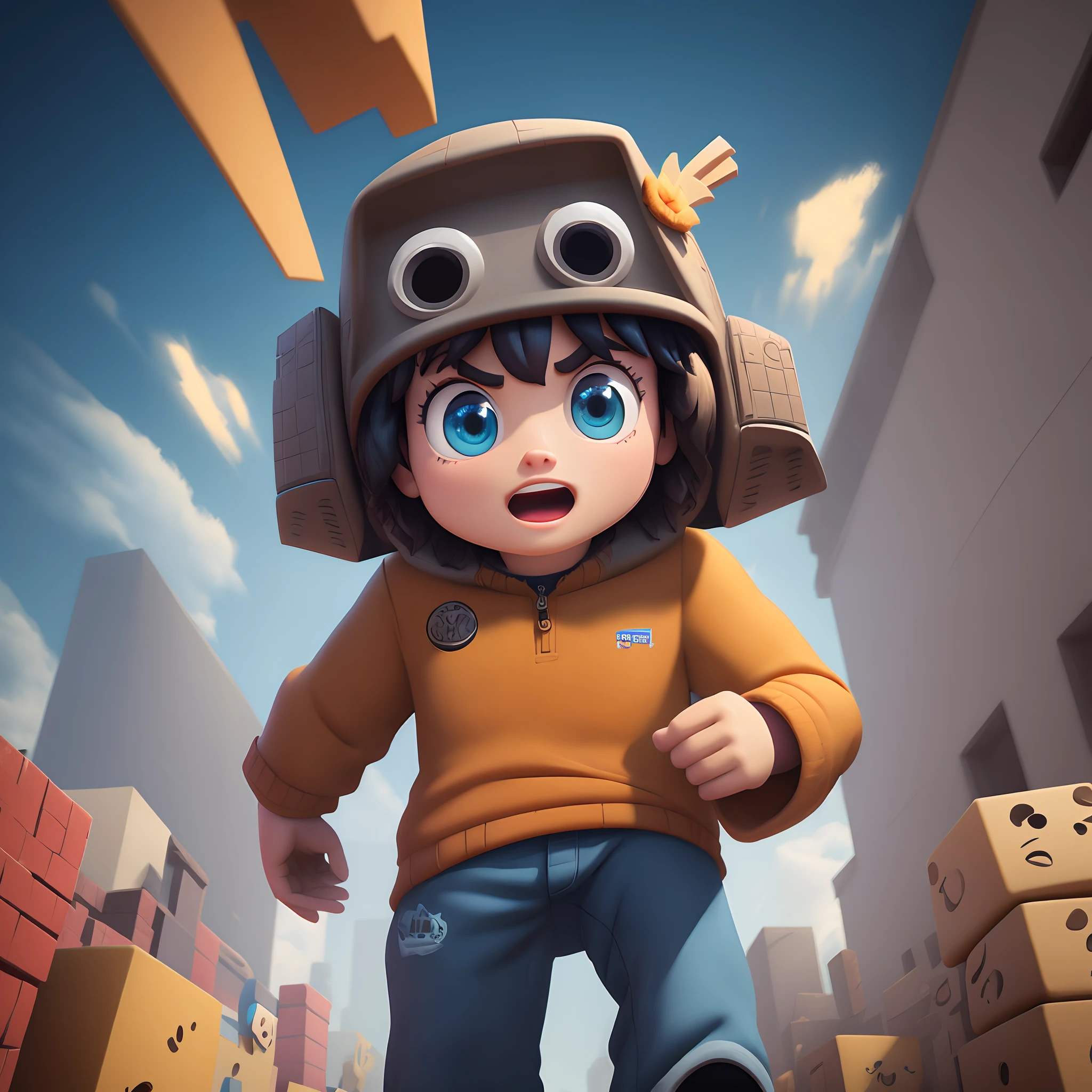 Pixar movie cover art about Roblox