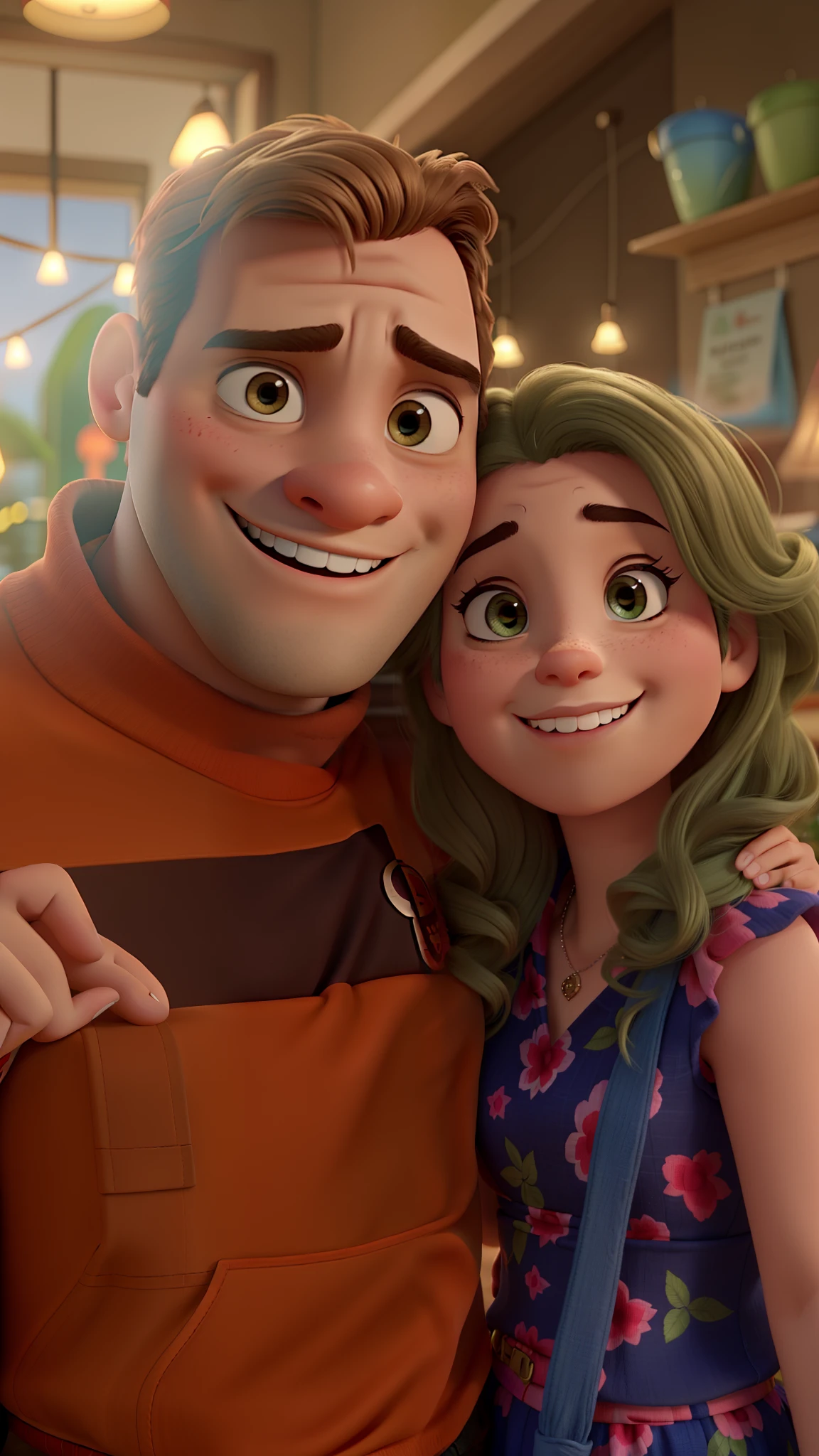 romantic couple, igual aos filmes Disney Pixar