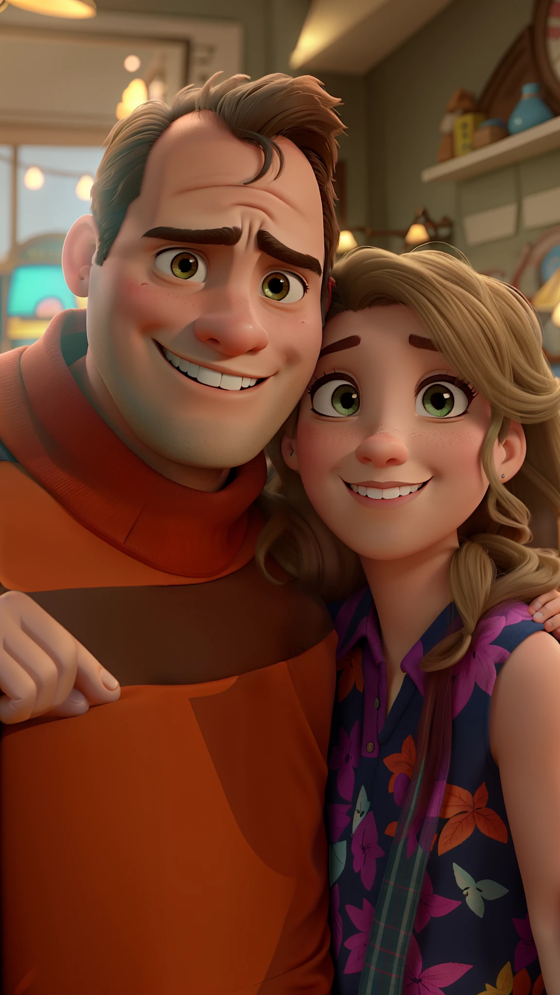 romantic couple, igual aos filmes Disney Pixar