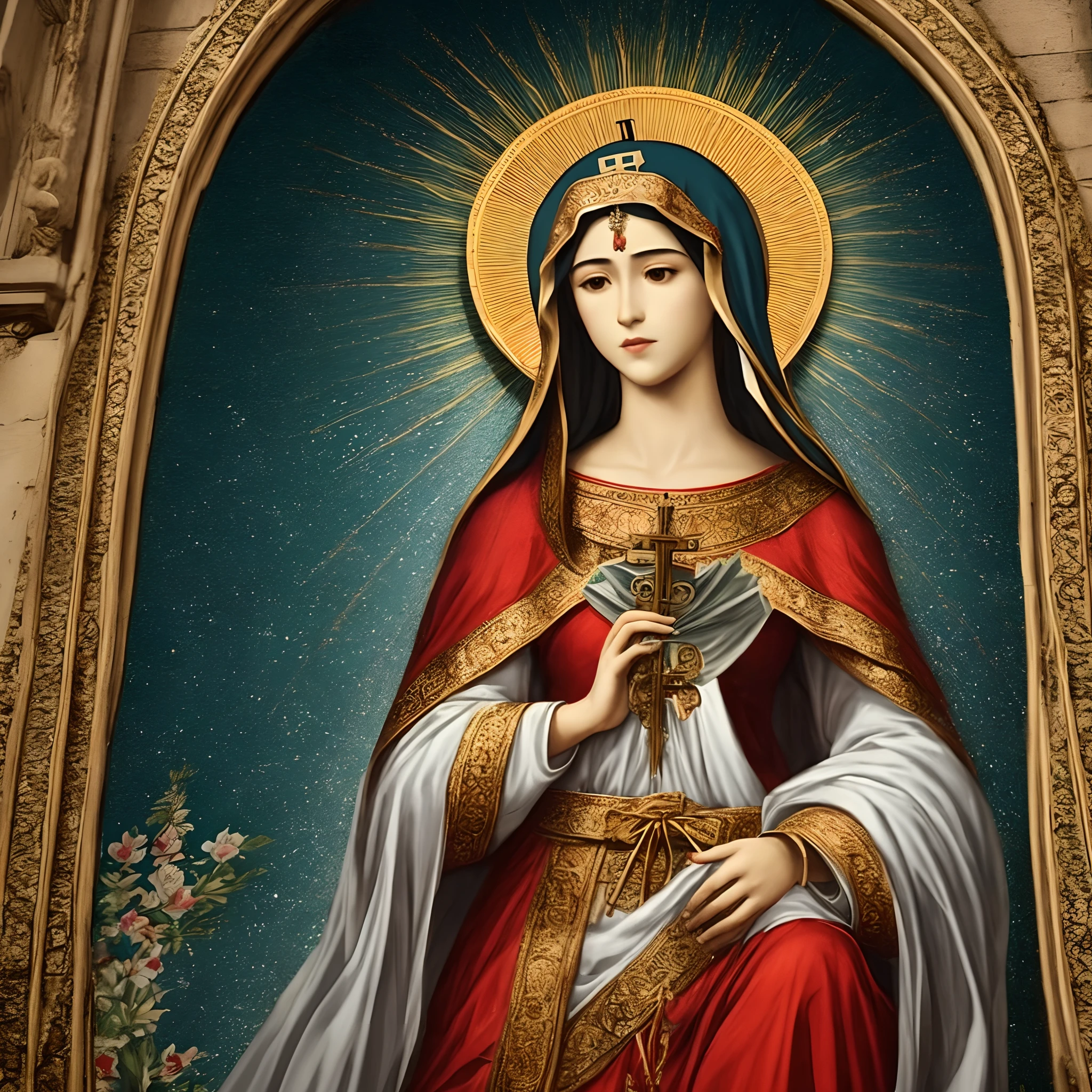 Imagem de nossa senhora de Guadalupe estilo realista