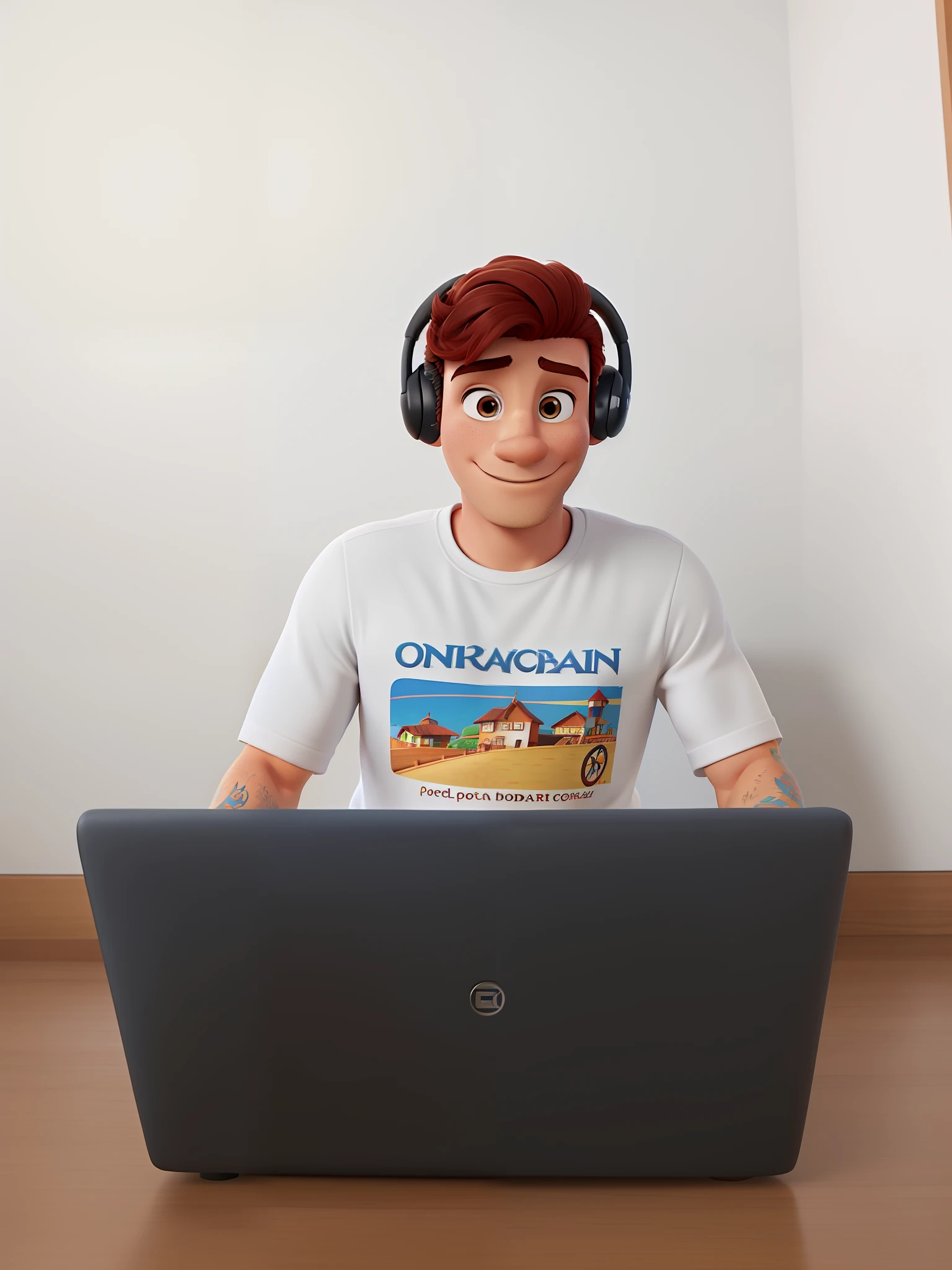 Um homem moreno, com fundo cor roxa, estilo disney pixar, alta qualidade, melhor qualidade.