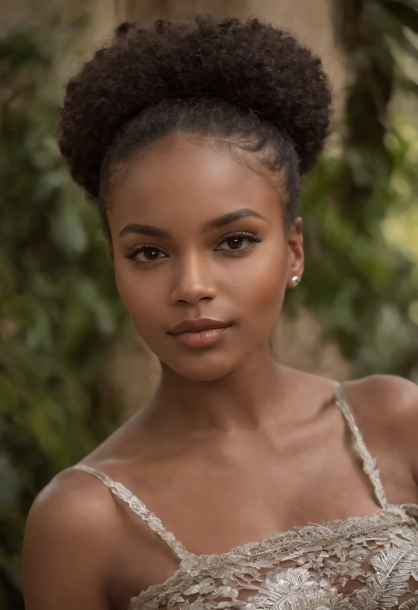 ((Dark African skin, peau d&#39;ébène très profonde)), ((Its beauty is undeniable)), ((Excited cute face)), ((Hyper detailed perfect eyes,)), , ((Langue sortie)), ((attractive )), ((Afro ponytail with long African curly hair,)), , cgi de mise au point nette, photorealistic, High detail, Realistic, chef-d&#39;artwork, absurdes, best quality, HDR, high quality, HD, Extremely detailed, Fond d&#39;8k screen, intricate details, 8k euh, Full HD, (photo
