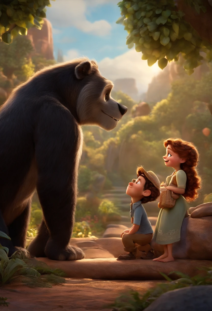 Crie uma imagem da Disney pixar, alta qualidade, melhor qualidade. De um dentista branco, com pouca barba, sorridente, loiro escuro, com jaleco preto.