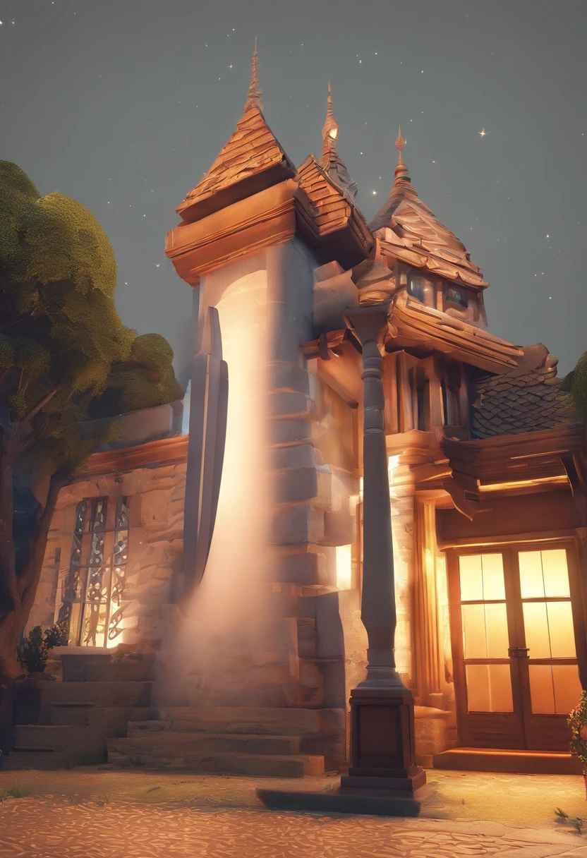 Criar a imagem de um de 20 anos, Thai, Handsome, que tem olhos prateados e brilhantes, He's a sorcerer, Do Narix para cima, He wears a black mask and wears black gala clothes, Behind him, getting up at night, has a Victorian stone mansion. cena noturna