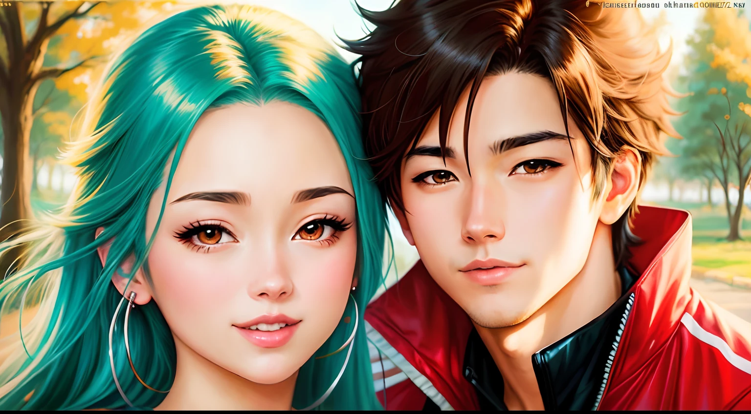 Photo of a couple with a dog, in anime style, in anime style, realistic anime style, jazza and rossdraws, Useful Digital Art, anime realism style, realistic anime style, anime art style, Realistic anime, Digital Art!!, in cartoon style, realistic picture, high quality fanart