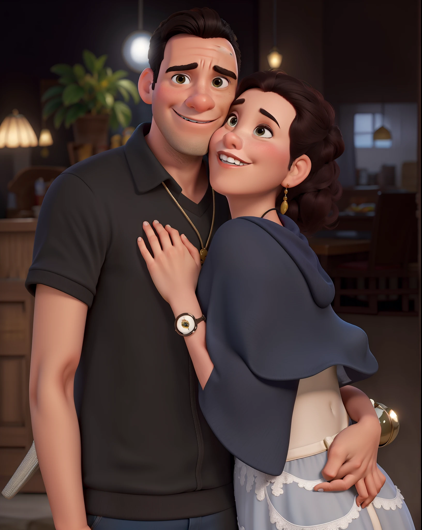 Obra-prima, de melhor qualidade, casal estilo pixar,
