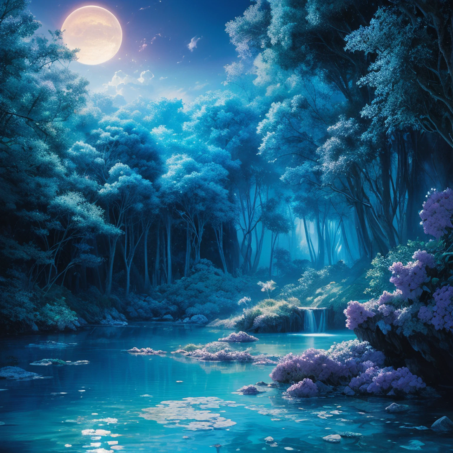 Paisagem dentro da terra, Cobalto Azul Cristal Mar Azul,Flor, crystal water, ocaso, ,(unidade CG altamente detalhada papel de parede 8k), A mais bela obra de arte do mundo, professional majestic oil painting, complexo, High detail, Crisp Focus, dramatic, Arte da pintura fotorrealista, ((melhor qualidade)), ((tmasterpiece)), (um detalhado), ((Novo)), Succubus Temptation, ethereal beauty, empoleirado em uma nuvem, (Fantasy Illustration 1.3), olhares hipnotizantes, postura cativante, asas delicadas, Charme Sobrenatural, mystical sky, (Luís Royo1.2), (Yoshitaka Amano1.1), Noite de Lua, cor pastel, (Ambiente de nuvem detalhado1.3), (A high resolution1.2)