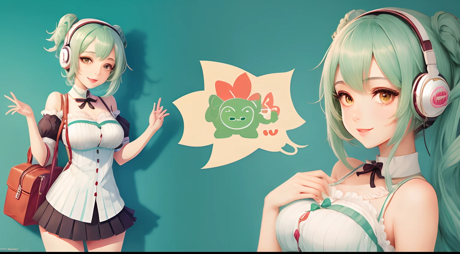 Anthropomorphic image of WhatsApp messenger as anime girl, Humanize.