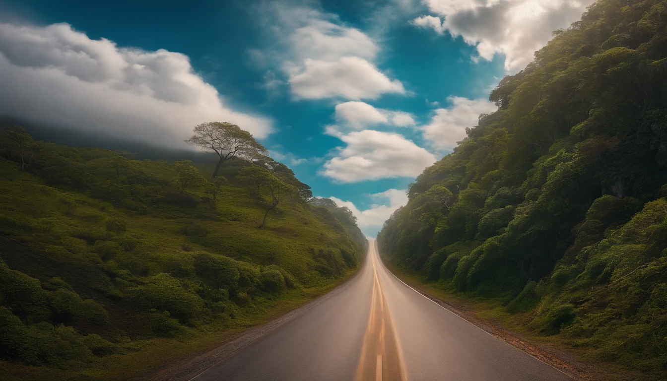 Road to Heaven, Road in the sky, caminho de deus, salvation, blessed, paraiso, nuvens, salvation, realista, 4k, cinematico