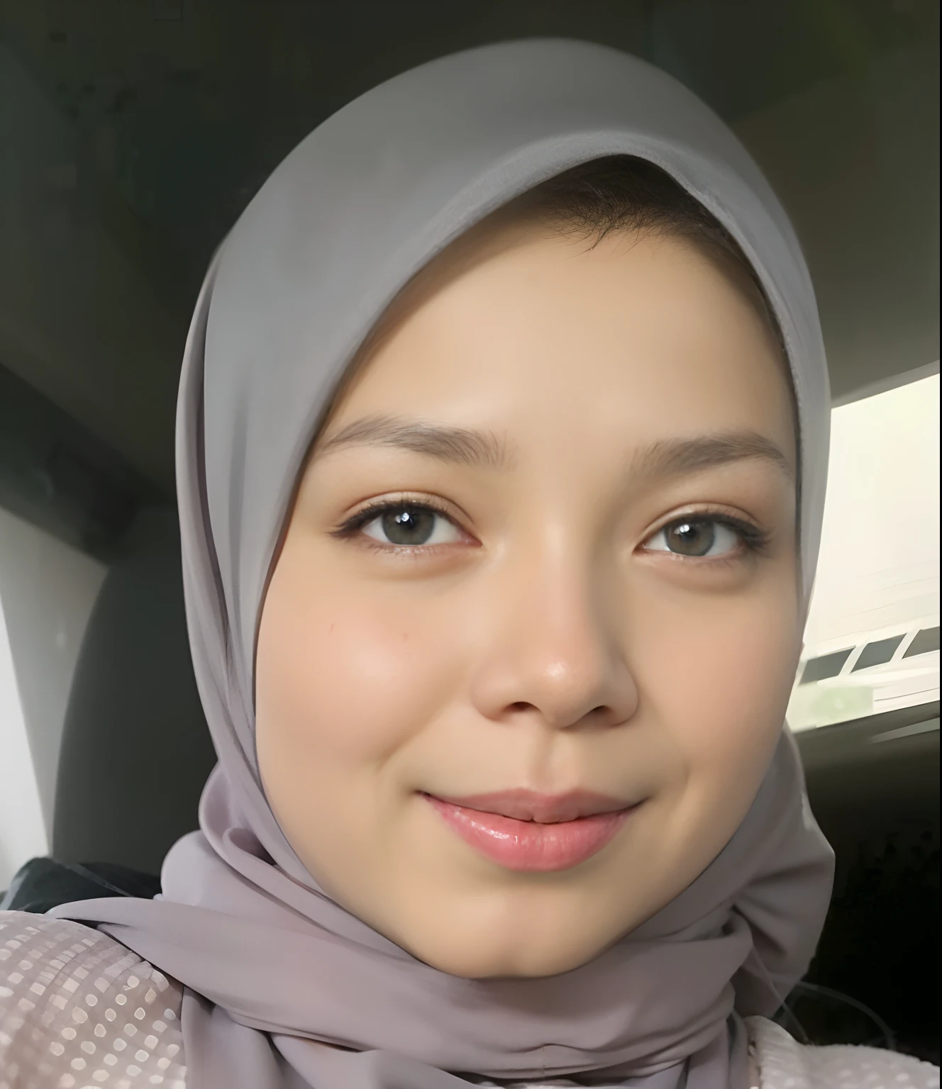 1 malay girl , modern plain hijab,  shy, medium portrait shot , watery  eyes , pink glowing particles, wear pastel pink lace bra,(( big breast)), pink light bokeh background, proportional body,