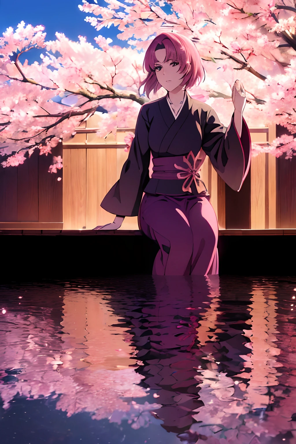 ((((Sakura Matou)))), (Fate), (Sakura Fate), (Kimono), (anime), (beautiful), (Detailed Feet), (Illustration), (High Resolution), (8K), (Very Detailed), (Best Illustration), (Beautiful Detailed Eyes), (Best Quality), (Super Detailed), (Masterpiece), (Detailed Face), Solo,