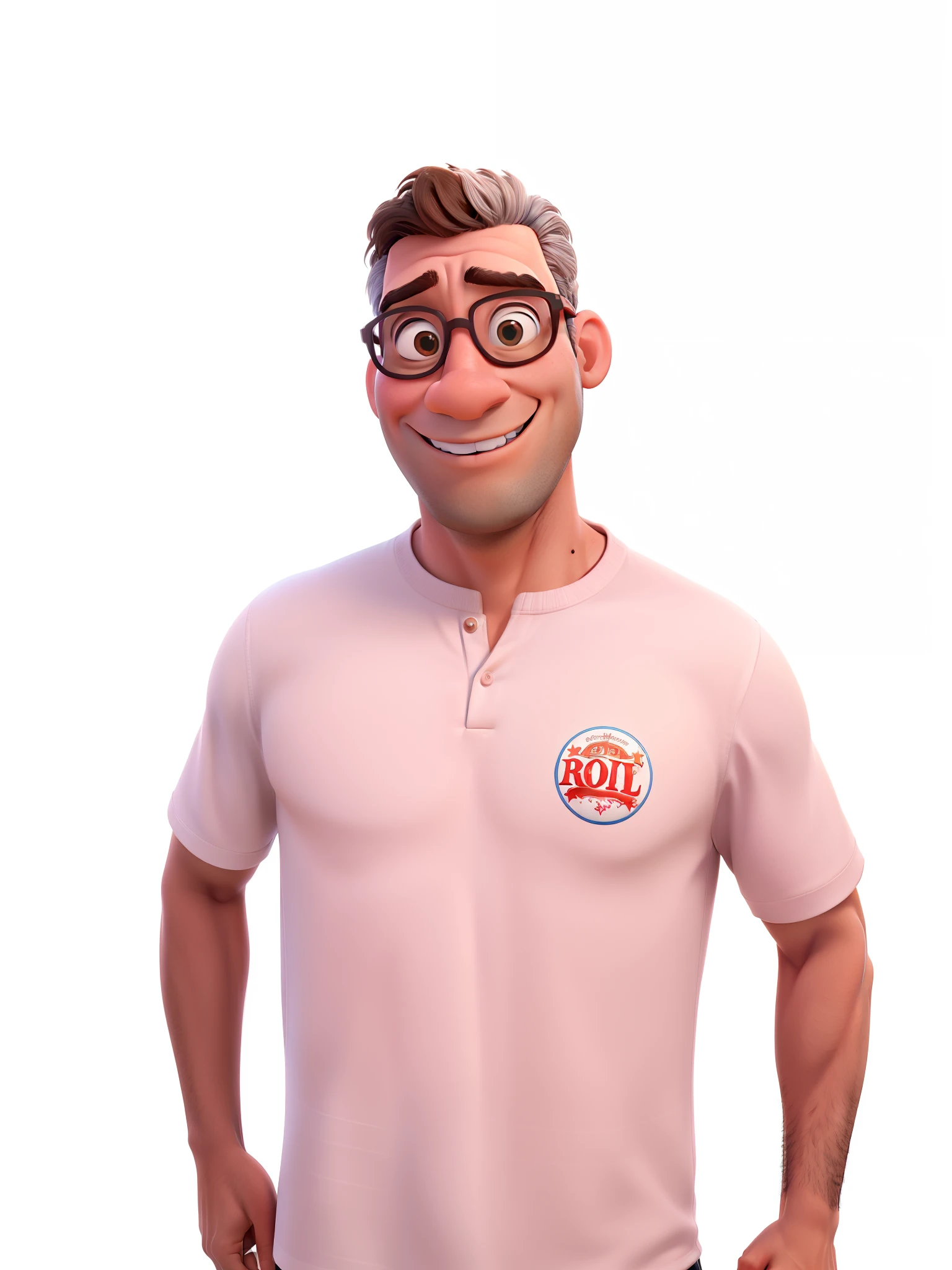 homem estilo disney pixar, moreno, With eye Glasses, alta qualidade, melhor qualidade