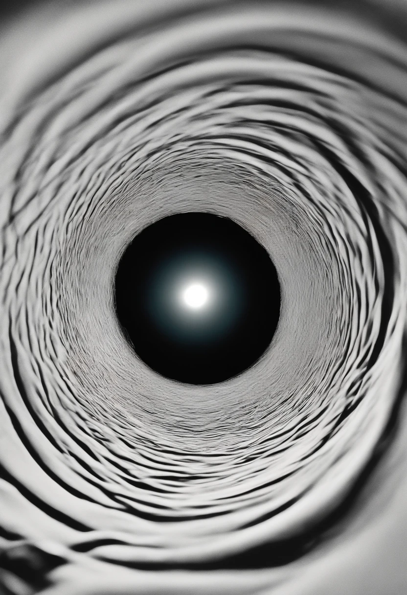 umido pelo buraco negro. The accretion ring should be vivid in color, como vermelhos, laranjas e amarelos brilhantes, due to heating caused by friction and collisions between the particles. The outer part of the black hole may have an aura of spatial distortion, creating a sense of curvature in the geometry of the space around you. This helps emphasize the idea that the black hole is distorting space-time. Make sure the black hole looks imposing, opressor e misterioso, como se estivesse sugando tudo em seu alcance. Use dark and deep tones to create shadows and bring out the depth of the black hole. Por fim, Add subtle details of particles in orbit around the black hole to give a sense of movement and dynamism. This is the basic concept for drawing a black hole. Feel free to add your own artistic interpretation and adjust the details as you wish.