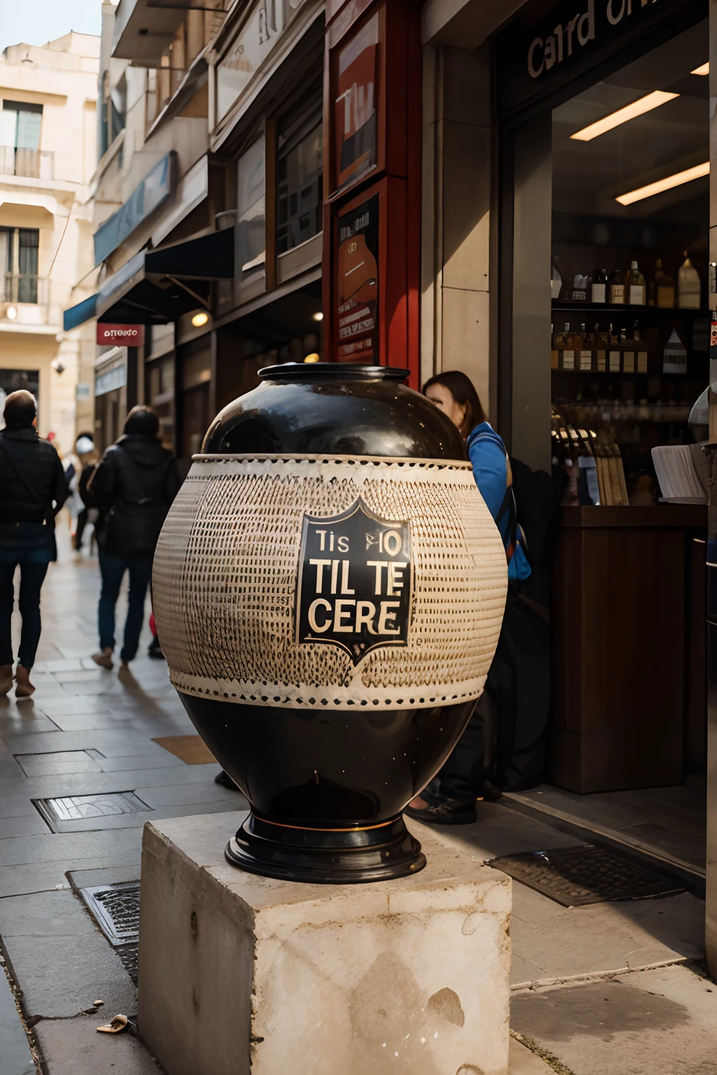 Una Darbuka grande en el centro, rodeada de personas, y arriba del todo un cartel que dice "Tu Darbuka Te Necesita"