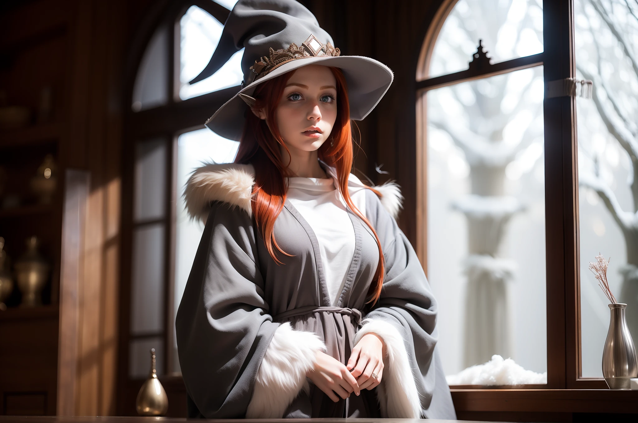 Redhead, modest