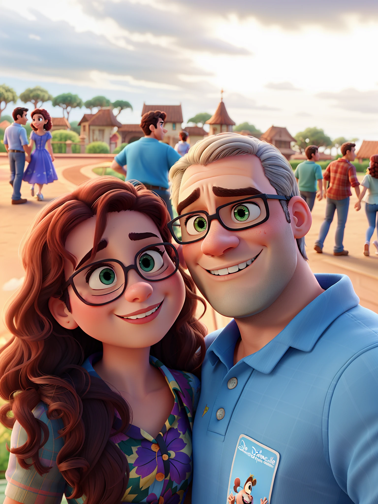 romantic couple, igual aos filmes Disney Pixar