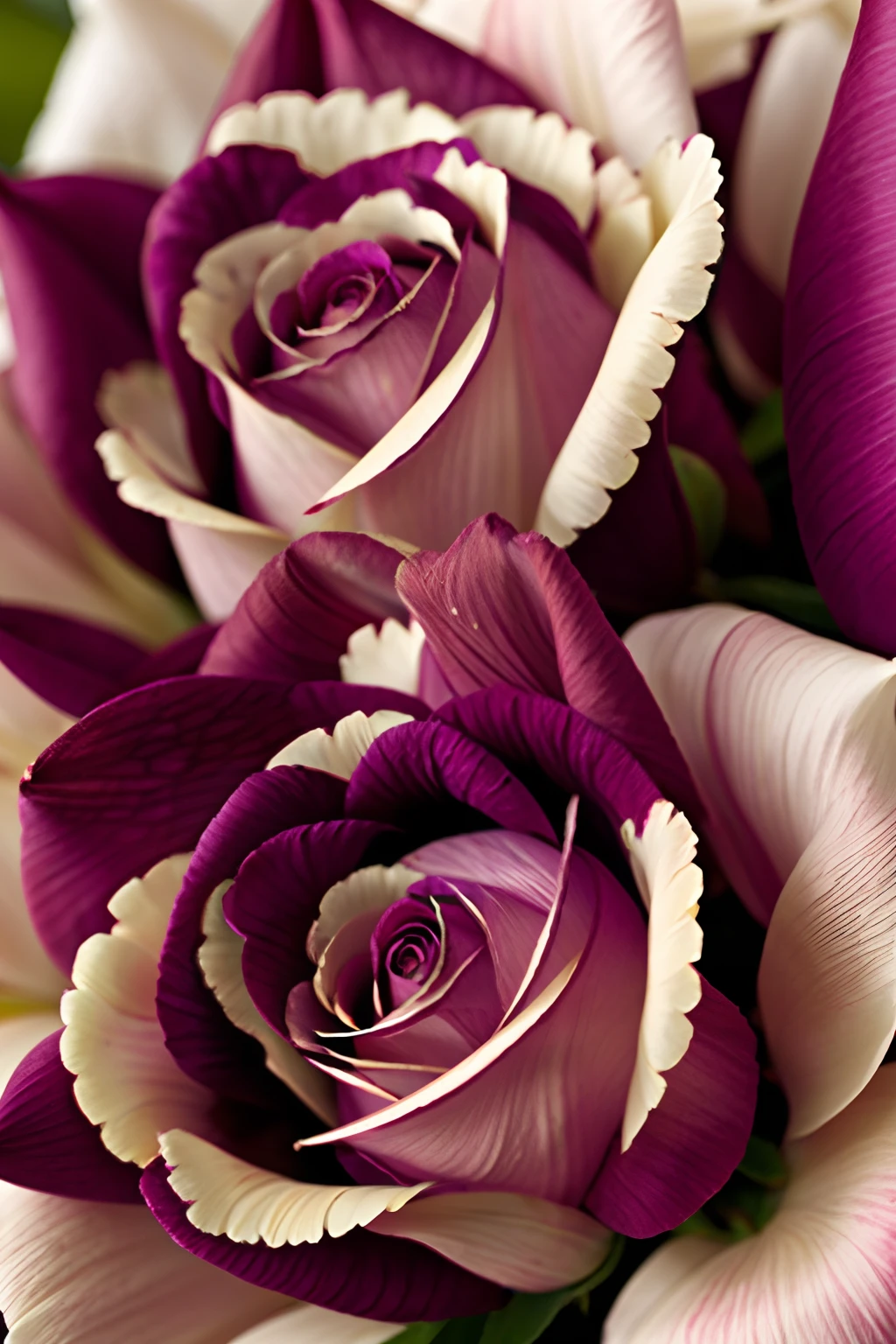 An texture of silk flowers close-up full details