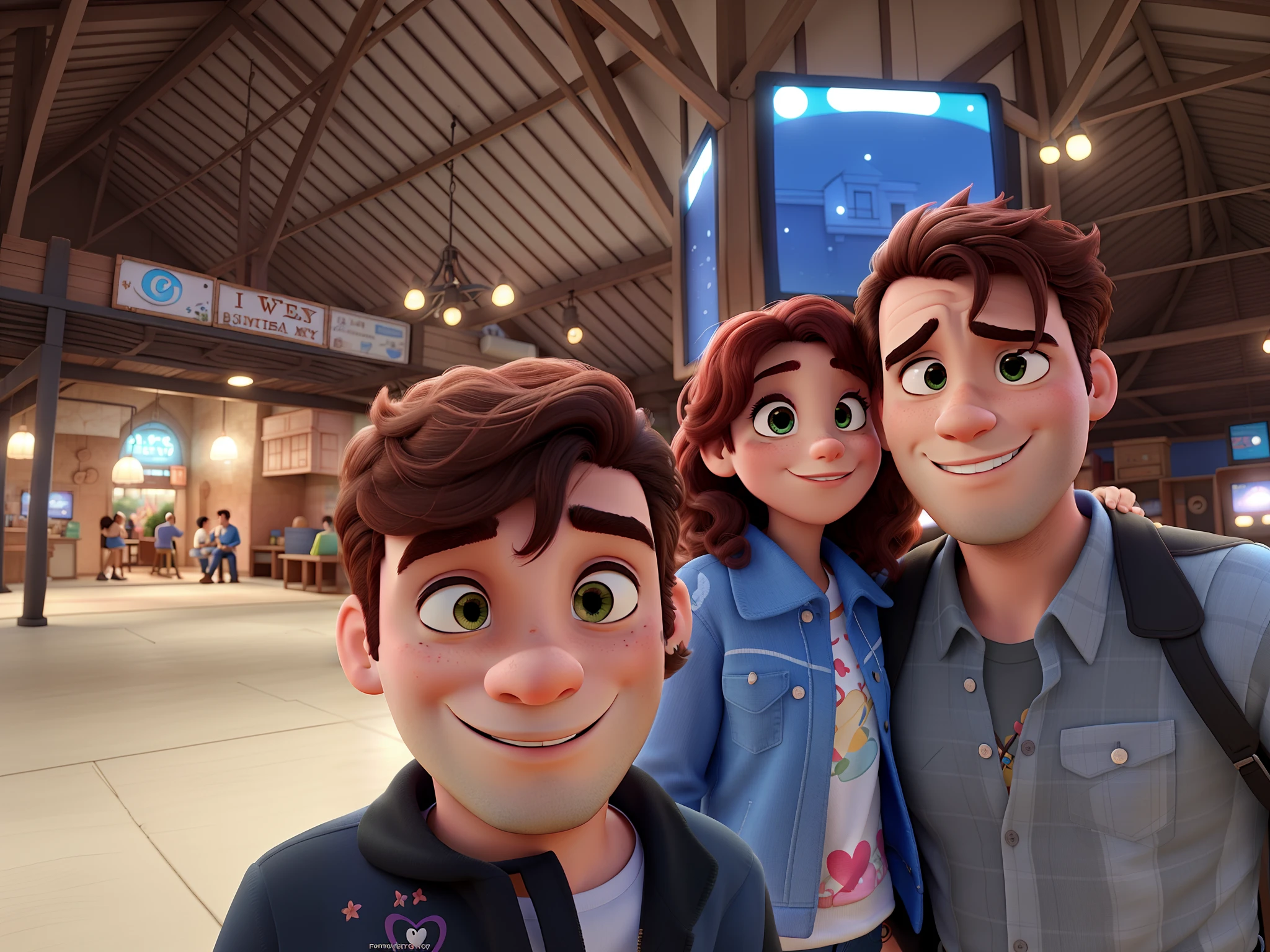 romantic couple, igual aos filmes Disney Pixar