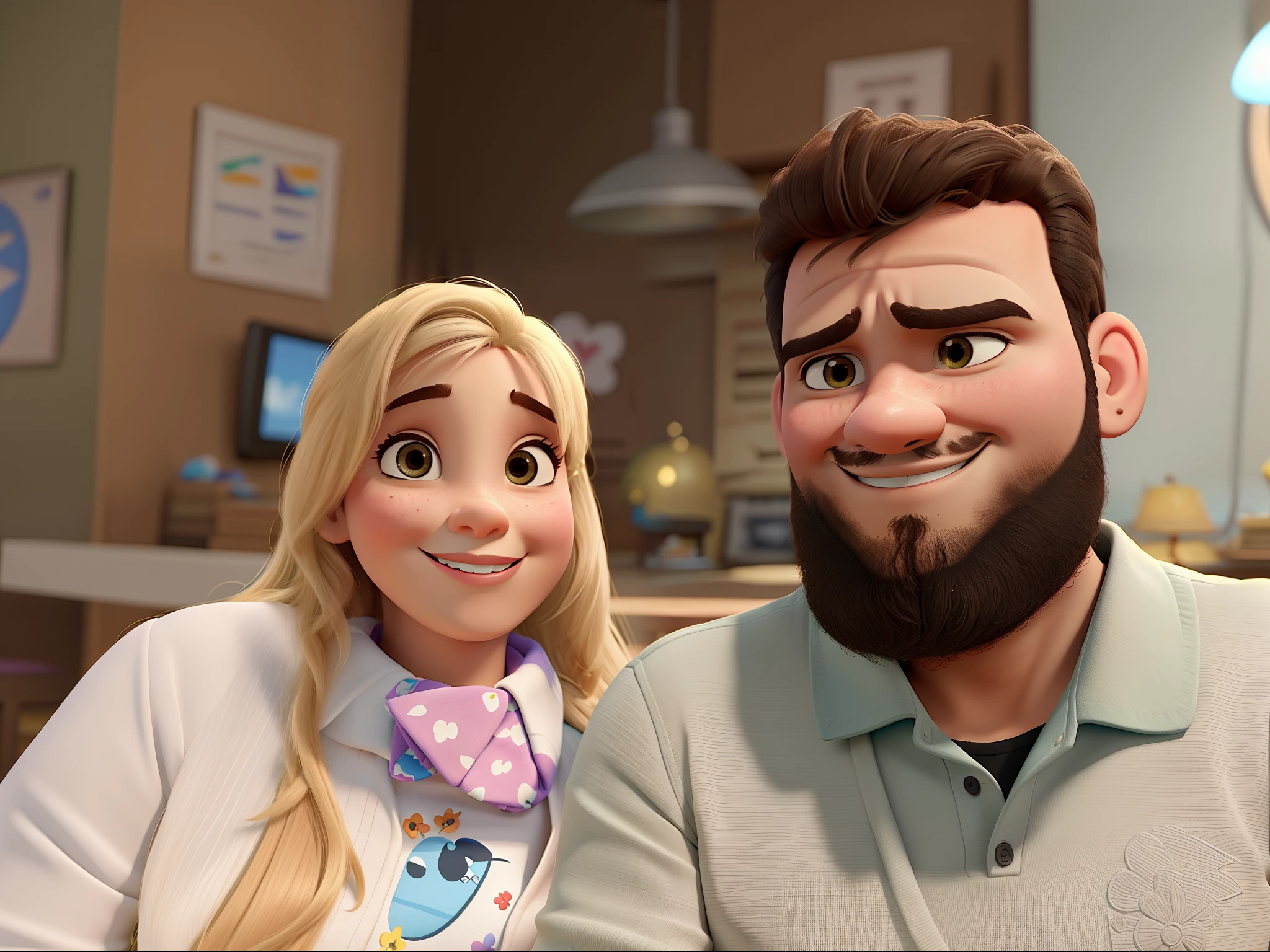 casal estilo disney pixar, alta qualidade, melhor qualidade