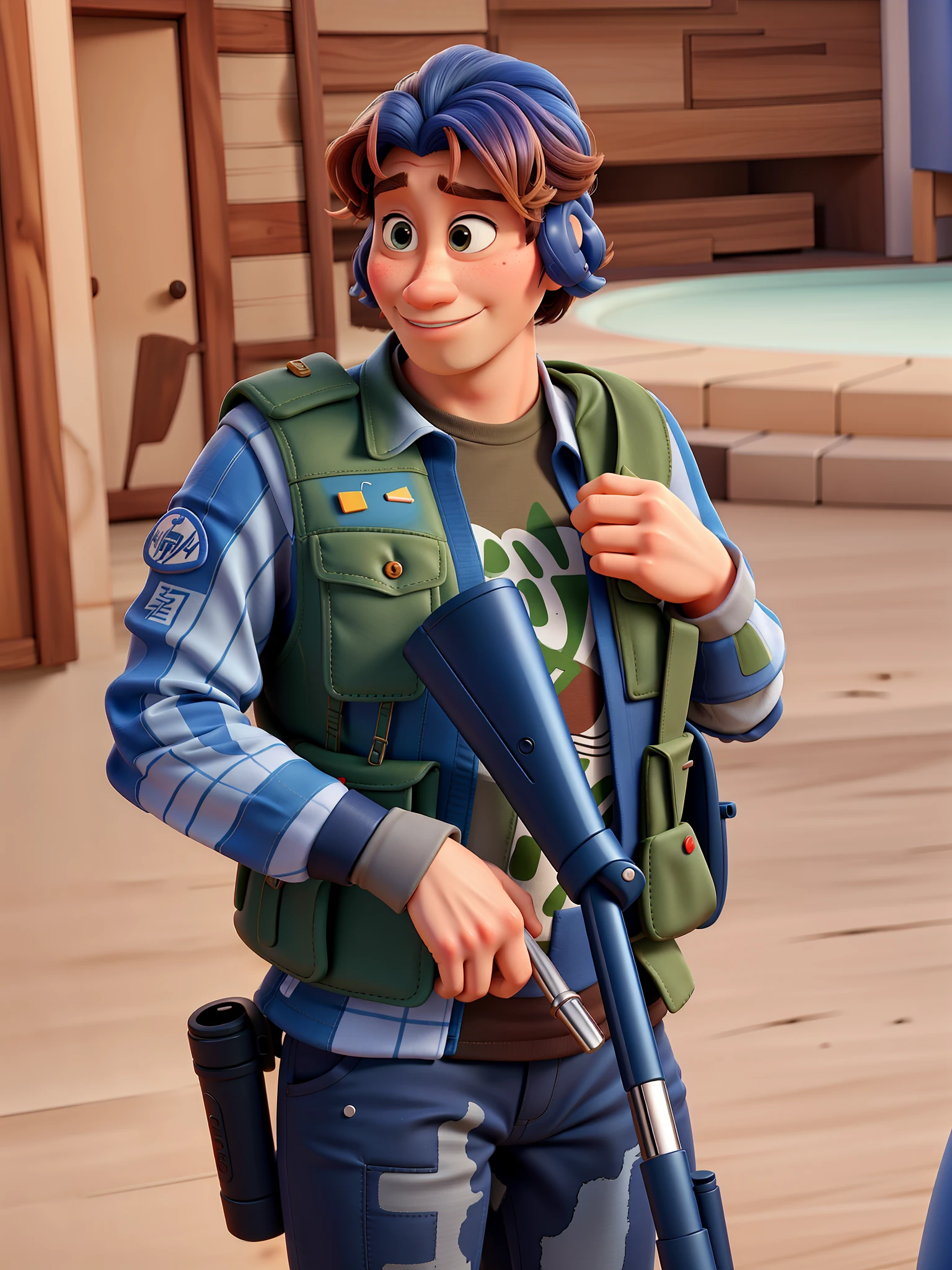 Um homem estilo disney pixar, alta qualidade, melhor qualidade