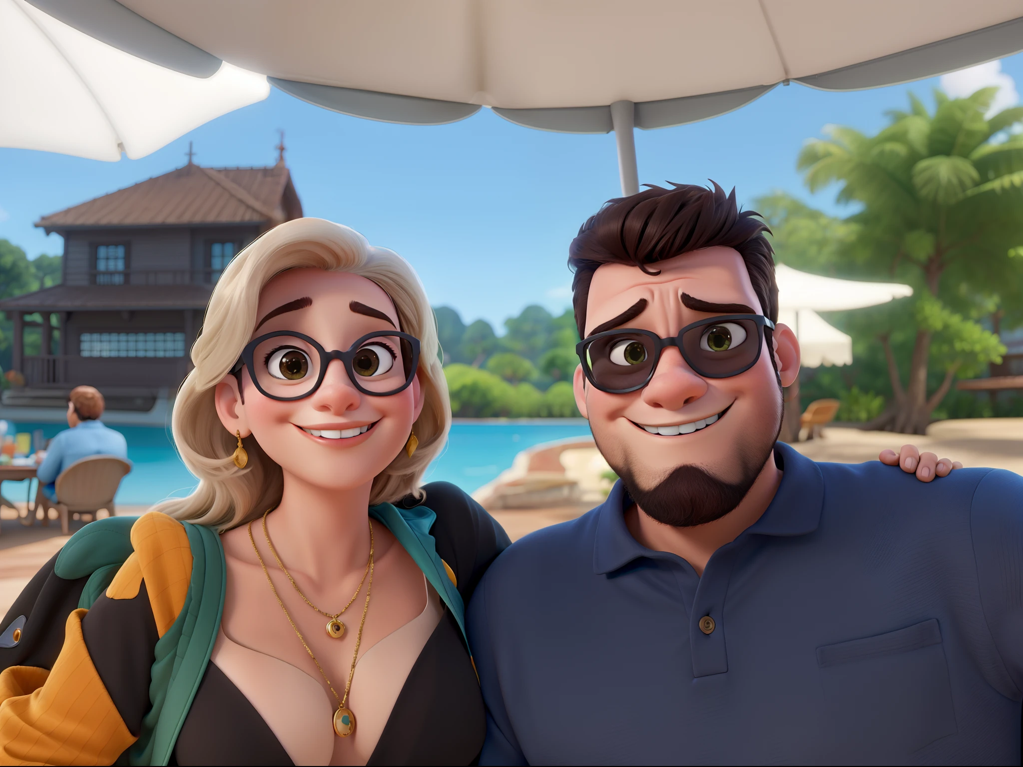 casal estilo disney pixar, alta qualidade, melhor qualidade