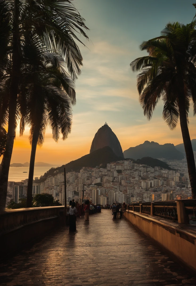 Imagem do rio de janeiro no futuro com naves passando pelo cristo redentor.