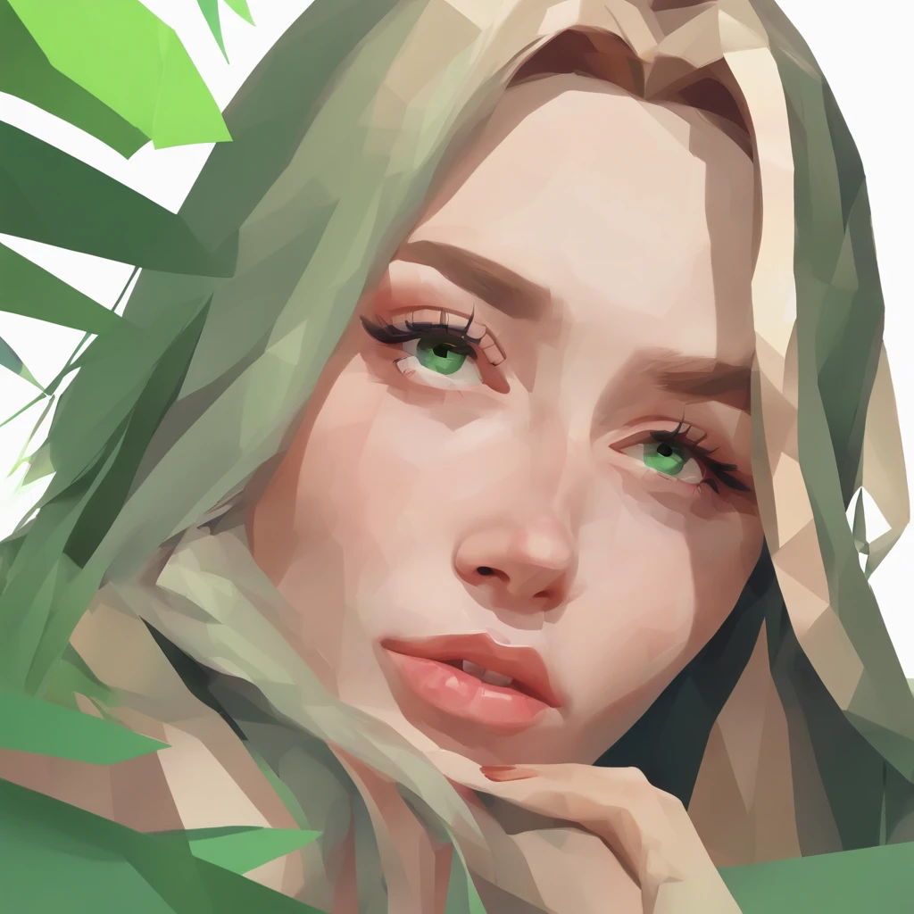 (best quality,4k,8k,highres,masterpiece:1.2),ultra-detailed,(realistic,photorealistic,photo-realistic:1.37),a girl with long green hair,beautiful detailed eyes,beautiful detailed lips,extremely detailed face,long eyelashes,medium:oil painting,green hair flowing in the wind,lush green garden background,soft sunlight illuminating the scene, vibrant colors, ethereal atmosphere, mesmerizing beauty, fantasy-like setting, dreamy and surreal vibe.