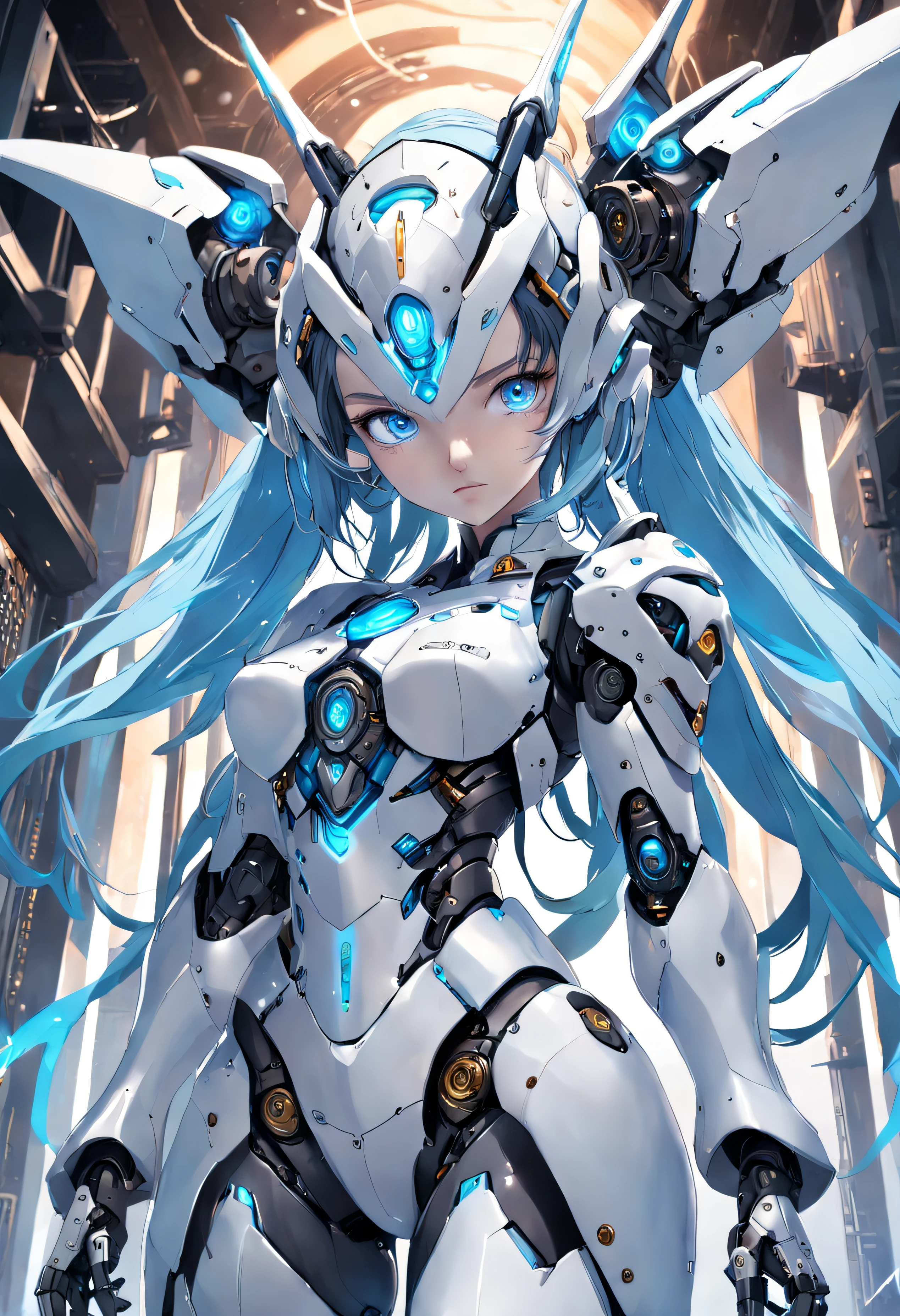 Robot, Top Quality, High Definition, Ultra Detail, Masterpiece, 8K Wallpaper, Metallic Color, Blue Eyes, Absurdity, High Resolution, Ultra-fine Illustration, Absurdity, Solo, Game CG, Lord, Sky, (Black Light: 1), (Detailed Beautiful Face and Eyes: 1.0), (Full Body Feminine Form: 1.5), Command Spell, Mecha Girl, Mask, Mechanical Parts, Robot Joint, , Full Armor, (Full Body: 1.5), Glowing eyes, mecha, (flying, flying), watching the viewer, skinny, mechanical wing,