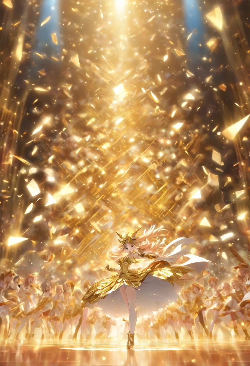 A magnificent dance stage studded with gold