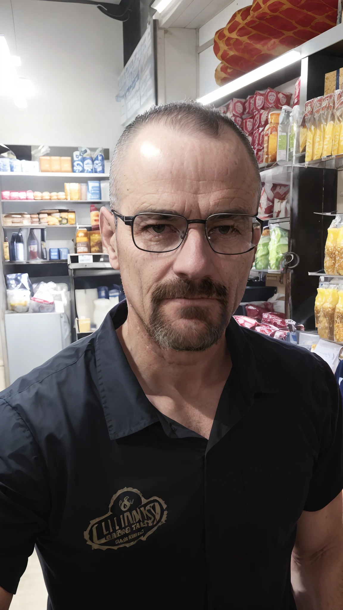Man in black shirt standing in a shop, (38 anos), icaro carvalho, Linha Yesilbas, Eytan Zana, david rios ferreira, Foto realista, 38 anos, Carmelo Blandino, 3 2 anos, edin durmisevic, 3/4 perfil, 3 6 anos