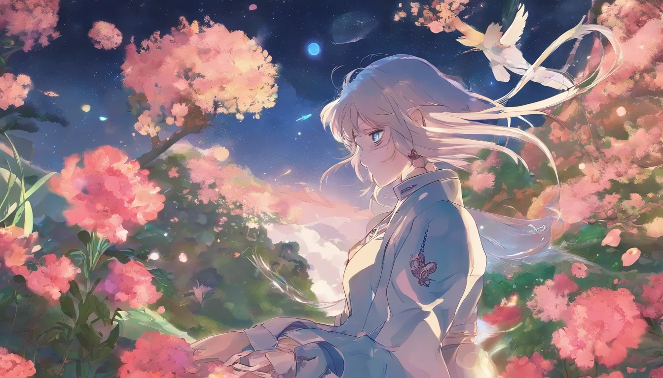 Anime Girl in space with text stop overthiking, dreamy psychedelic anime, esmagador, Elogio Artstyle, aesthetic award winning anime, Arte no estilo de Guweiz, arte em alta de anime, Transbordando, portrait anime space cadet girl, anime asthetic, anime inspiration, Arrogante, pixiv trending, anime aesthetic, ( ( Makoto Shinkai ) )