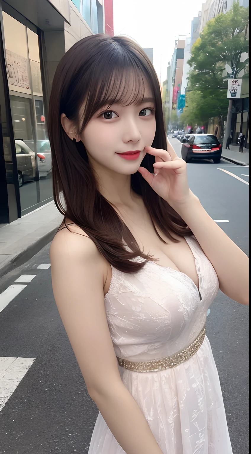 (4K,8k,Masterpiece，Realistic），Super Resolution:1.2、（Japanese:1.3）、（Realistic:1.2）、Symmetrical face、Japaneseアイドルの女の子、（Beautiful face in every detail）、20-year-old、Beautiful eyes、cute、Perfect hands、Natural Makeup、（Big Breasts、Cleavage）、Cabin attendant、In a luxury airport lounge、Wear a short-sleeved shirt、Tight mini skirt、Wear an unusual uniform、Friendly atmosphere、Exposure that shows the collarbone、Mole on the collarbone、Leaning forward