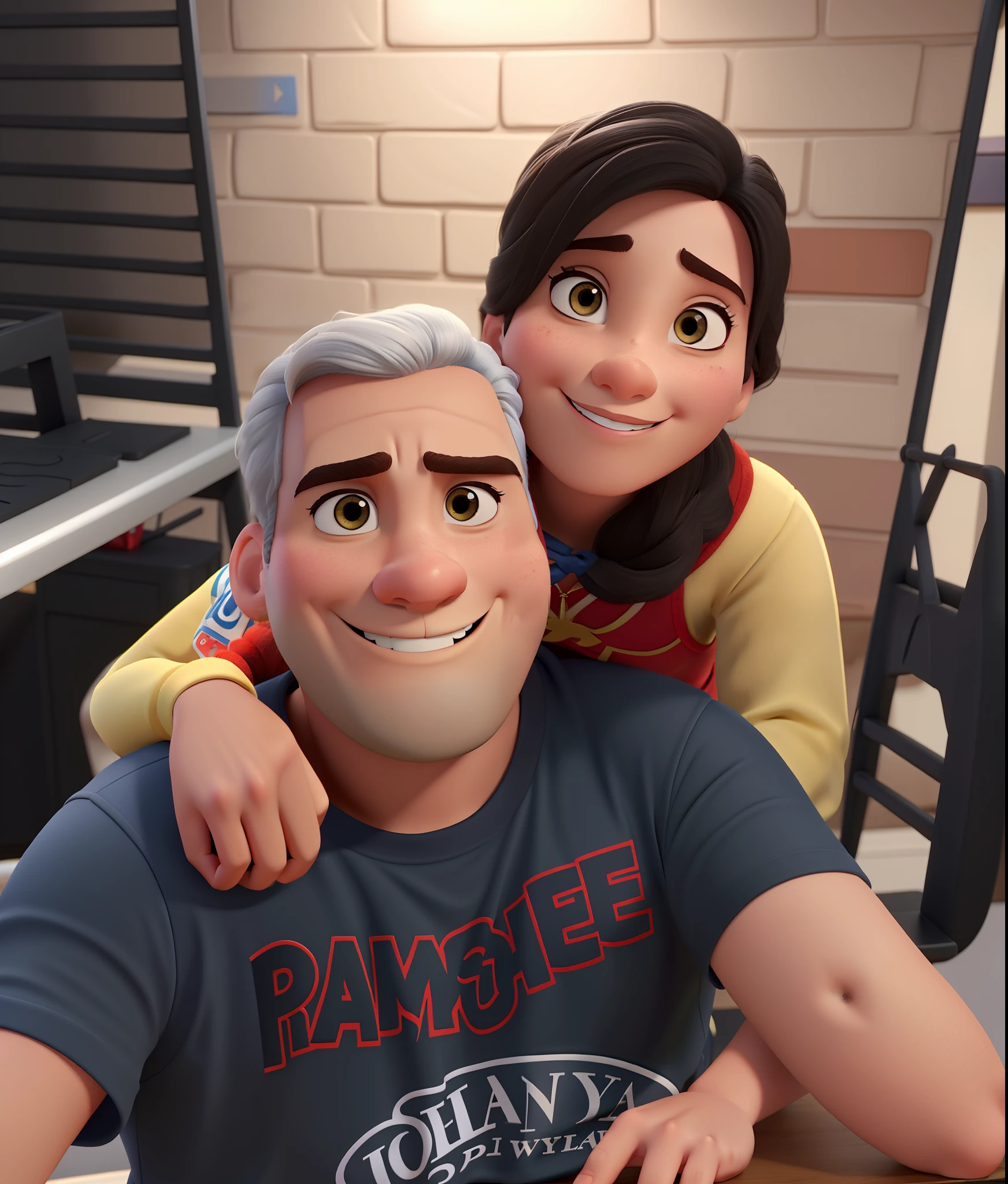 Um homem e uma mulher estilo Disney pixar, alta qualidade, melhor qualidade