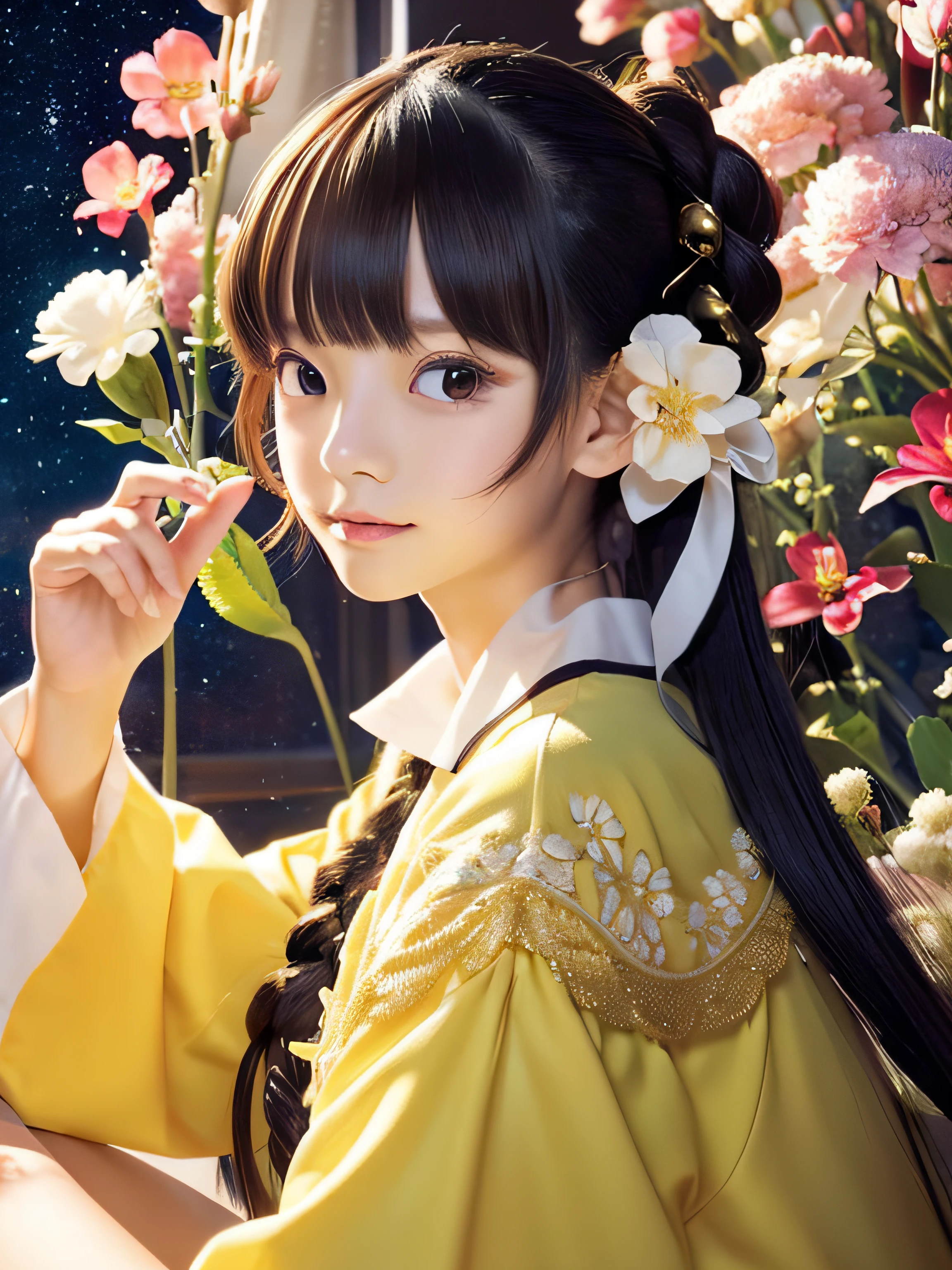 (masutepiece, of the highest quality, Best Quality, Official art, Beautiful and aesthetic:1.2), 1 girl,10yaers old、