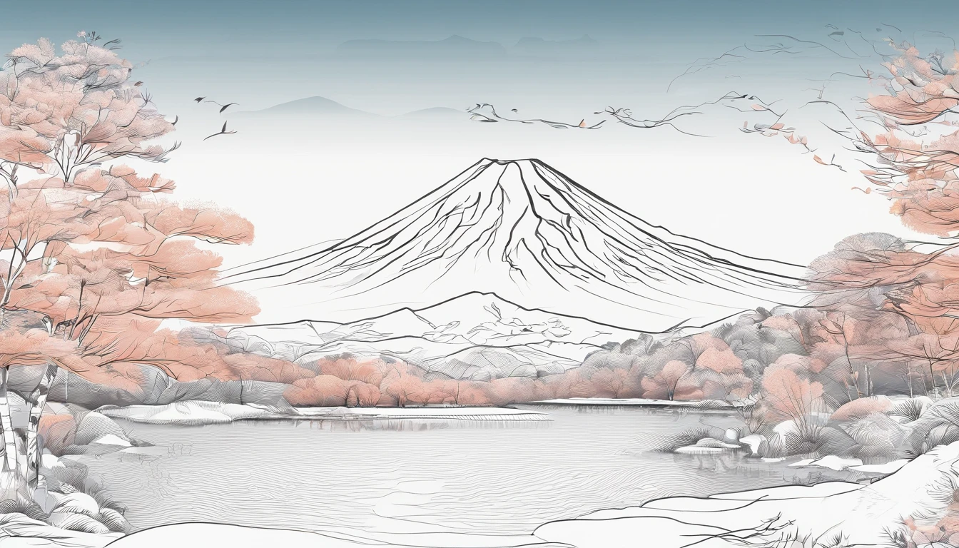 Mt fuji、morning glow、grand、Dynamic landscapes、midwinter、a picture、realisitic