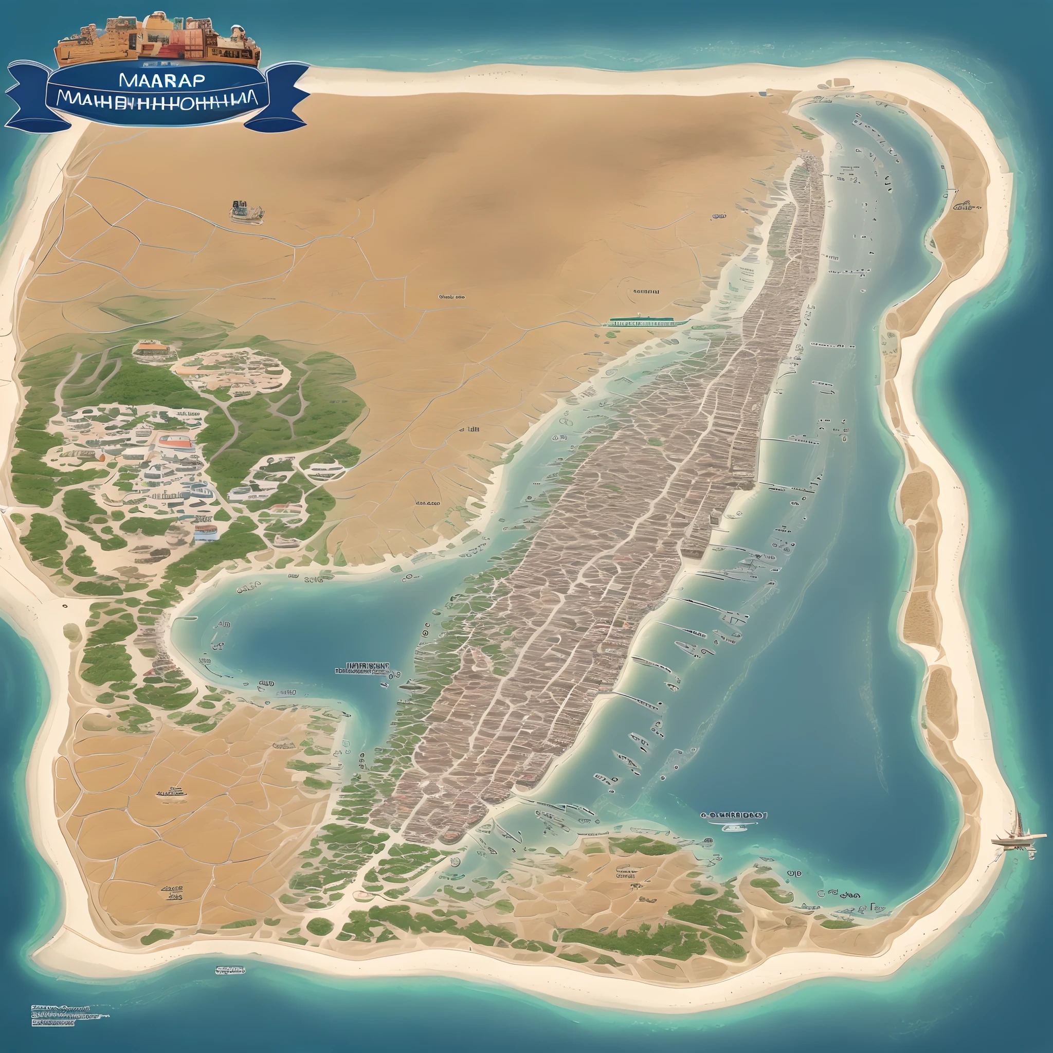 Map of Maranhão with images of local culture