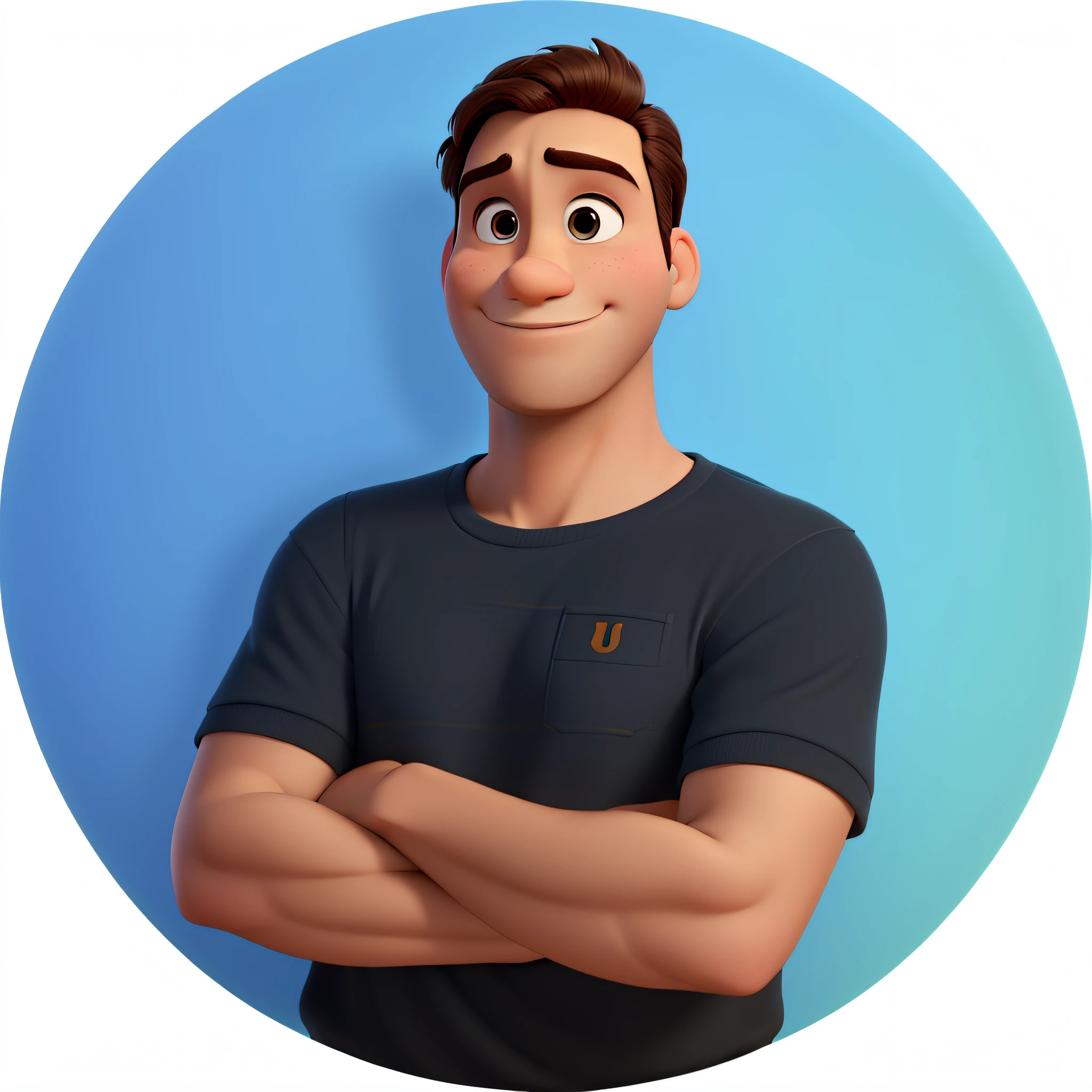 Um homem estilo disney pixar, alta qualidade, melhor qualidade