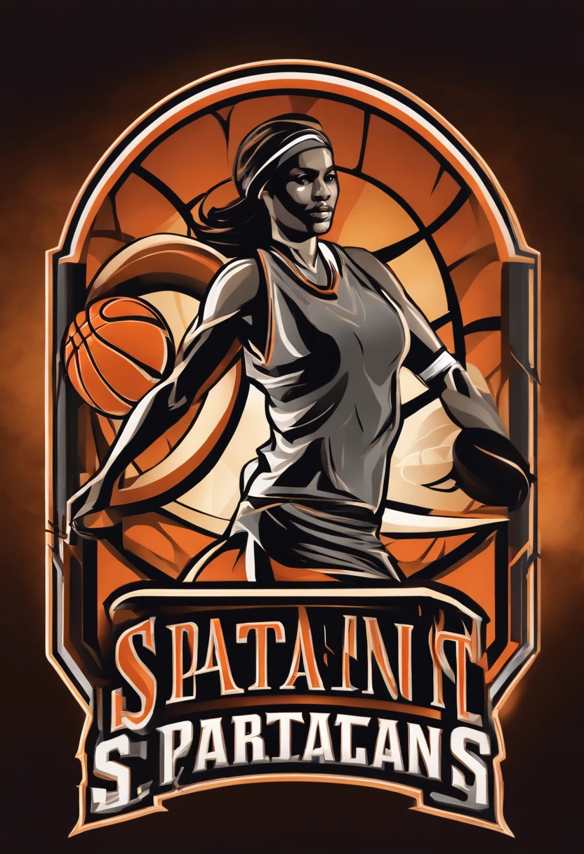 Make a high school logo for Lady Spartans basketball