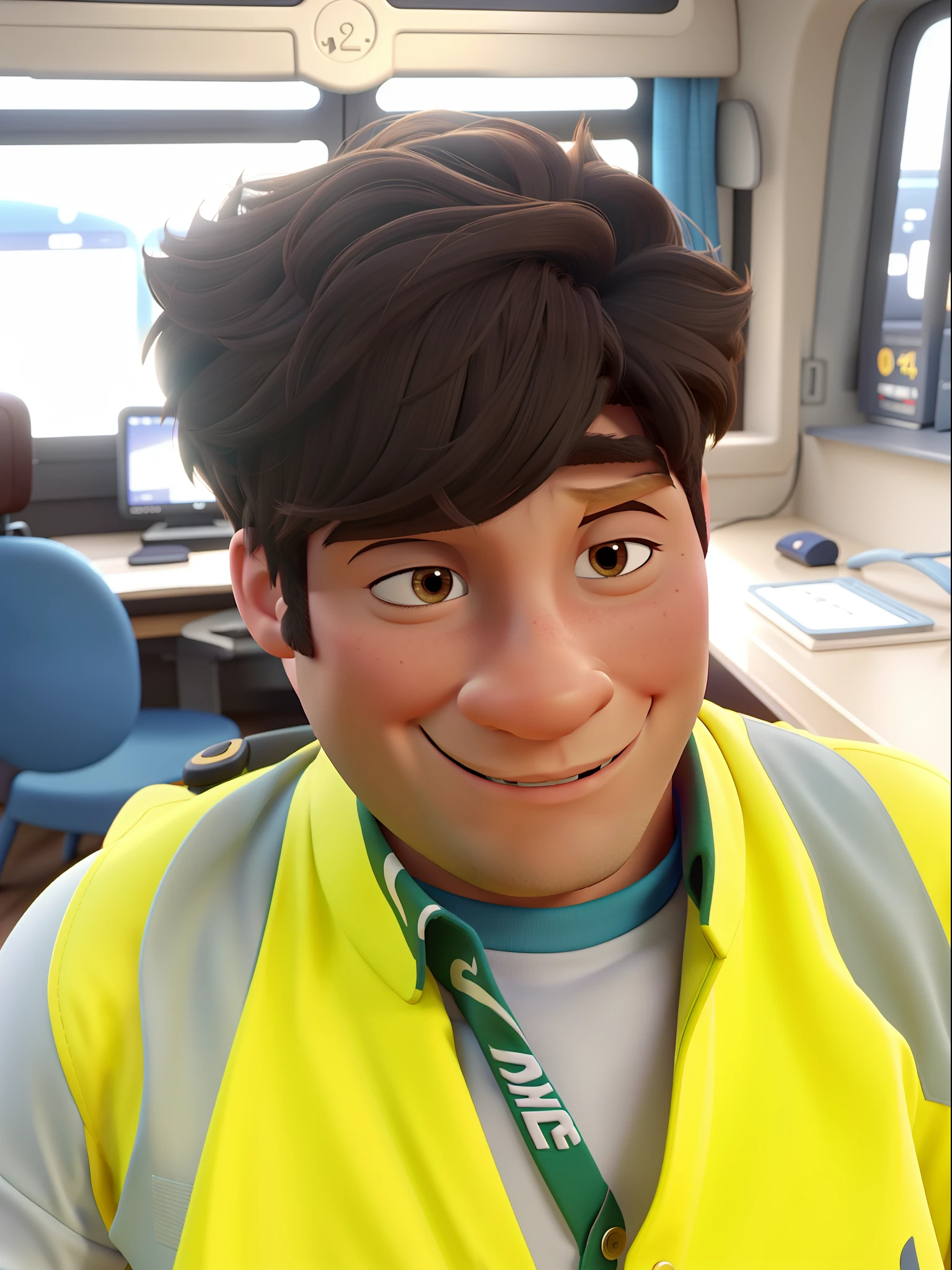 A Disney pixar style, young man, best quality, high quality