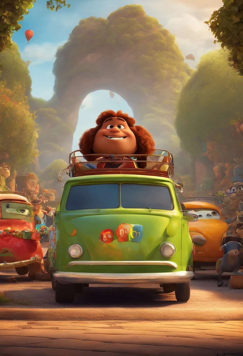 estilo filmes Pixar, Com nome Dianhos, poster, with credits: one Blonde Boy and the other Black Boy