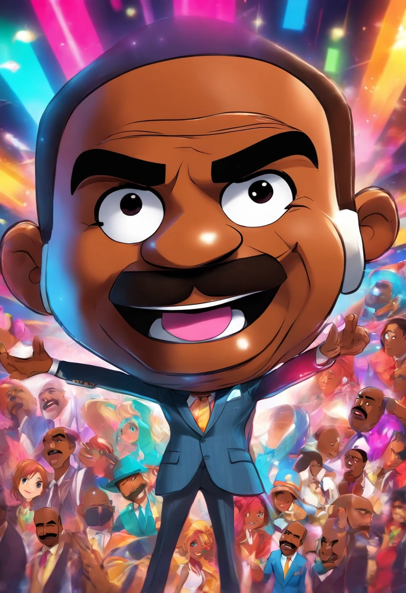 steve harvey as a cartoon puppet chaRACTER