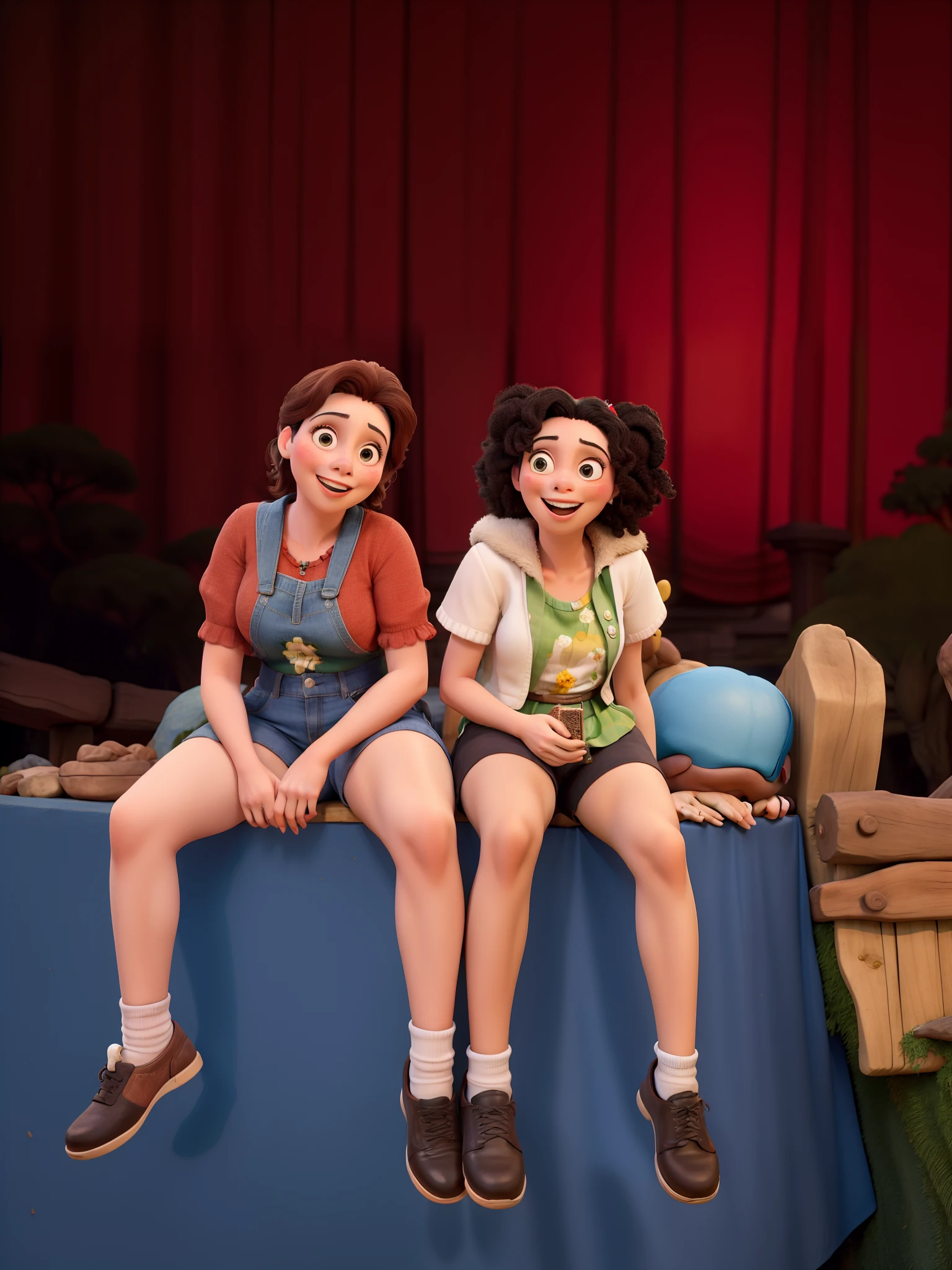 2 amigas visitando parque da monica,disney felizes teatro