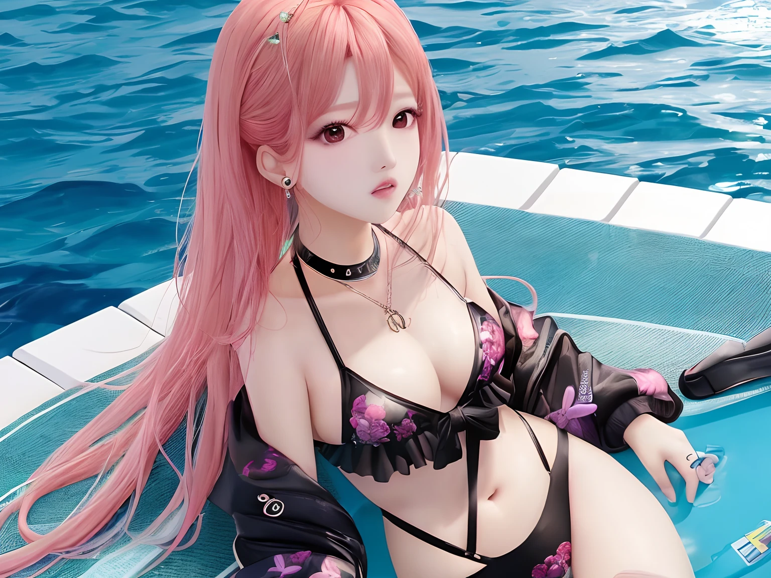 Resolution 2K，BLACKPINK MEMBER ROSÉ WEARS A SWIMSUIT，Real Human