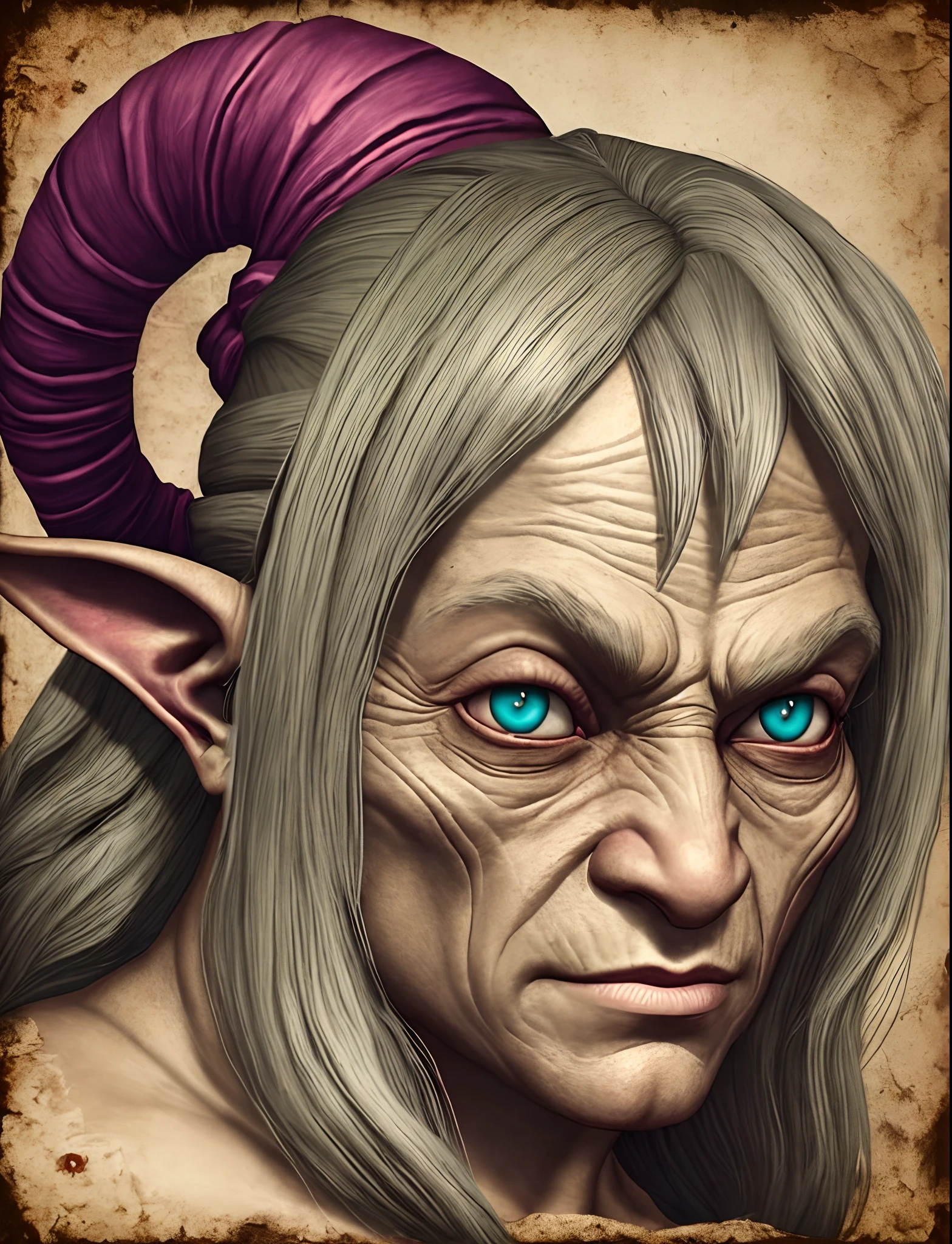 Elder Scrolls Goblin, Renaissance portrait --auto --s2
