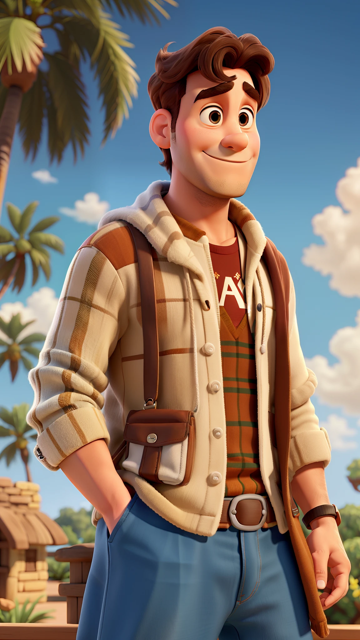 Um homem estilo Disney Pixar, alta qualidade