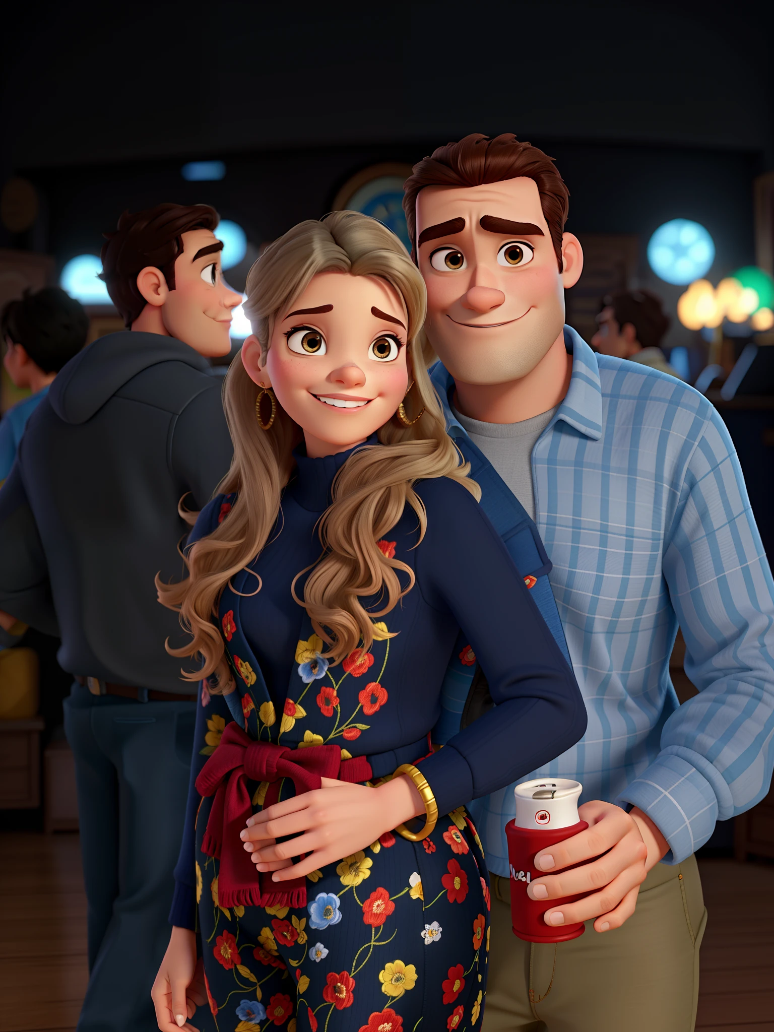 Mulher e homem estilo Disney pixar ,alta qualidade,melhor qualidade