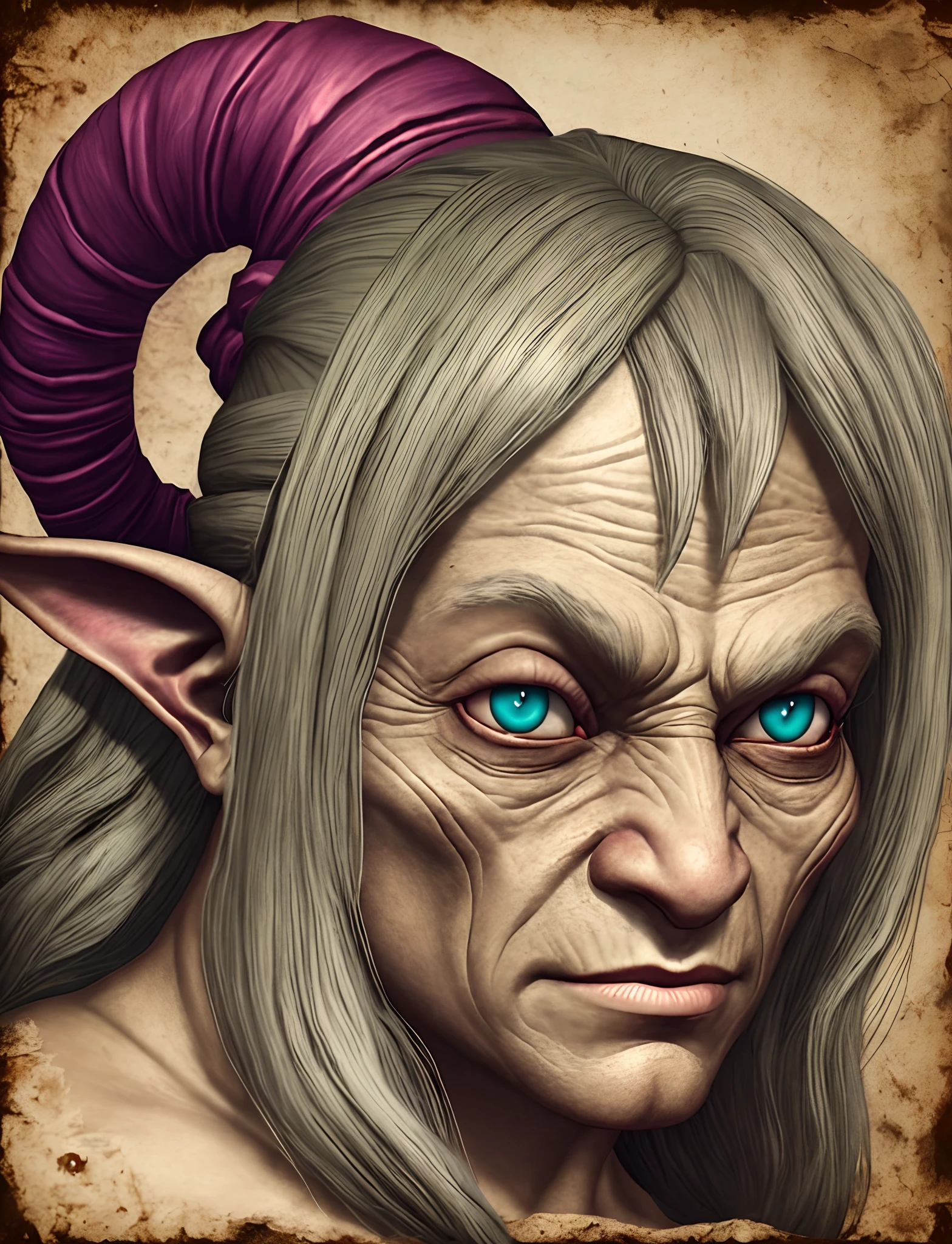 Elder Scrolls Goblin, Renaissance portrait --auto --s2