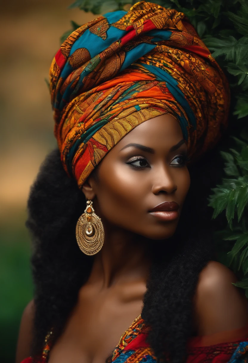 A high-quality image of a beautiful African woman