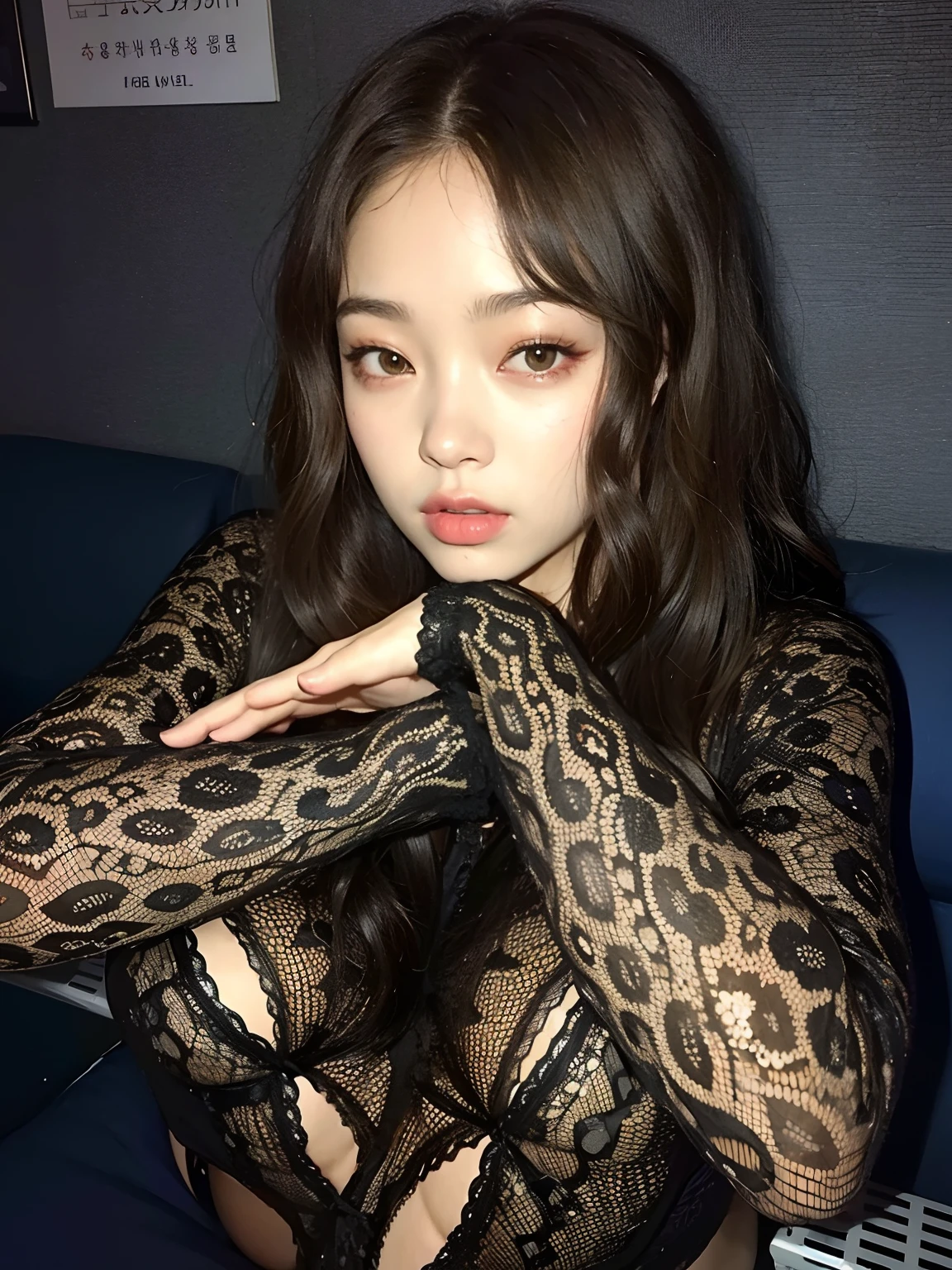 Asian woman araffed in a black lace top and stockings, jennie blackpink, jossi do blackpink, Retrato de Jossi de Blackpink, Dom Yunjoo, Parque Roseanne do Blackpink, Lalisa Manoban do Blackpink, Heonhwa Choe, Jaeyeon Nam, Parque Ji-min, Lee Ji - Eun, Lee Ji-eun, Jiyun Chae